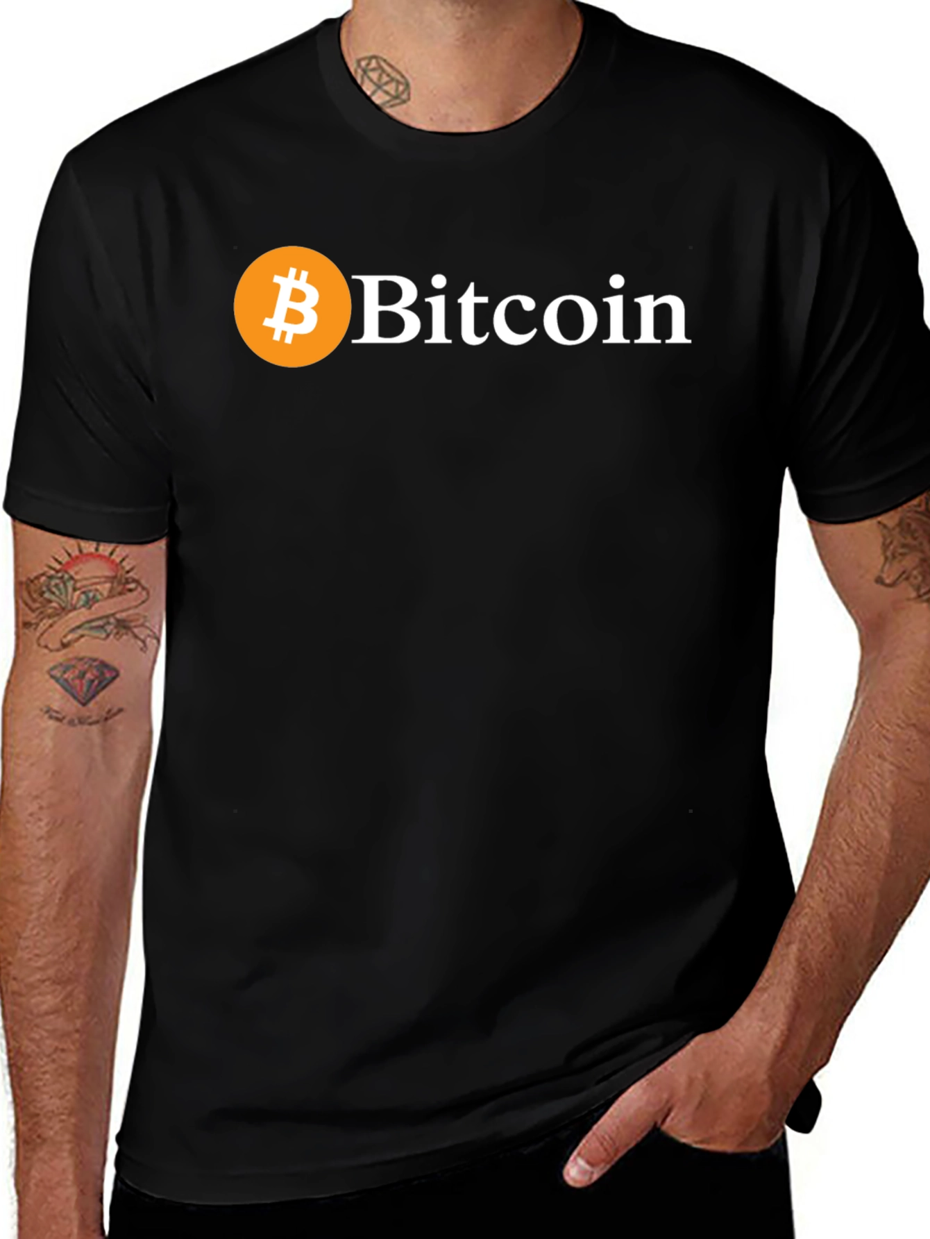 Variant 14 of Bitcoin Crypto Logo T-Shirt - Black