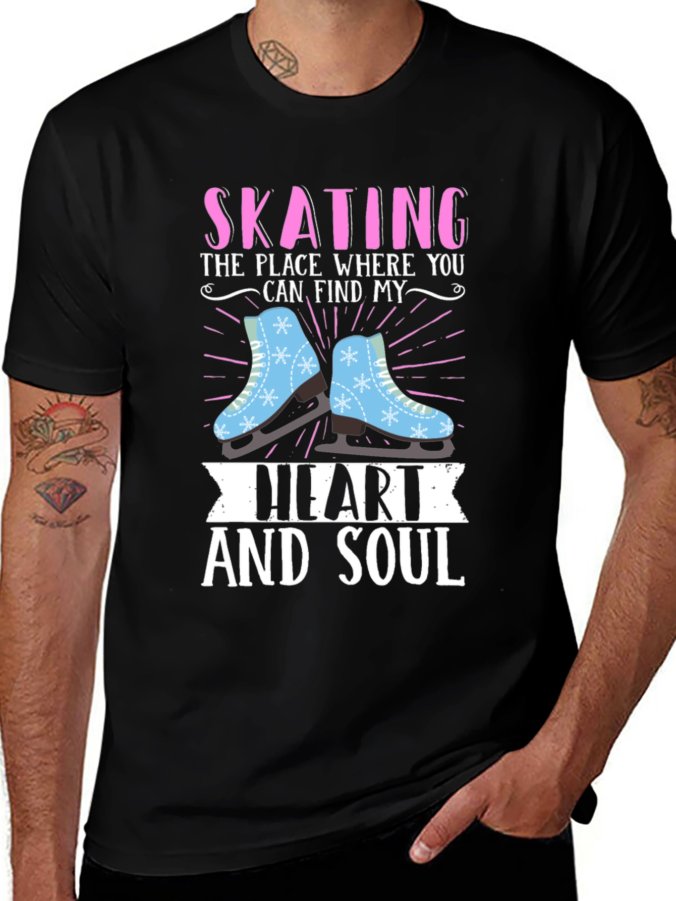 Variant 17 of Skating Heart & Soul Black Graphic Tee