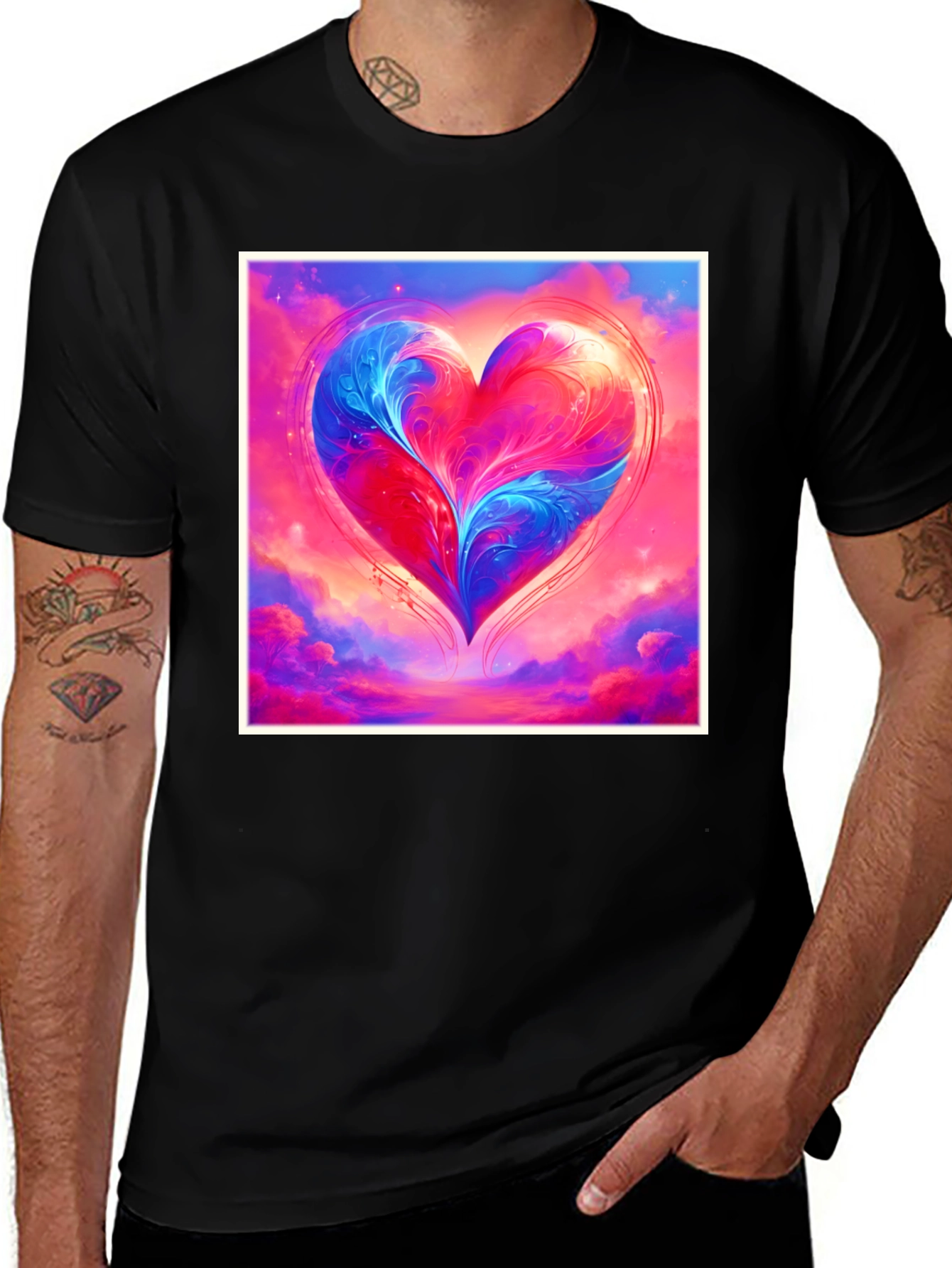 Variant 15 of Heart Art Tee - Abstract Love Design