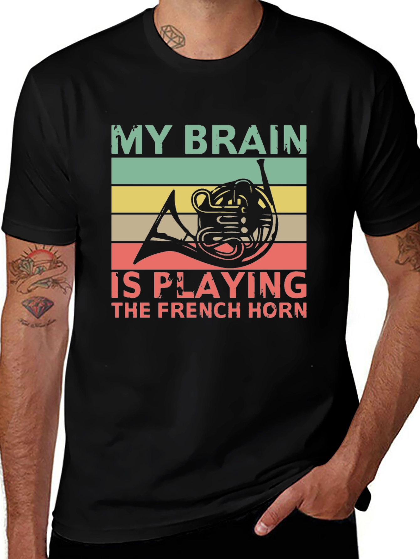 Variant 2 of French Horn Music Lover T-Shirt