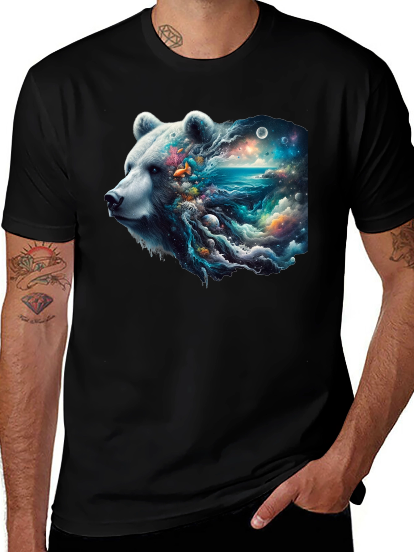 Variant 19 of Bear Galaxy T-Shirt - Unique Graphic Tee