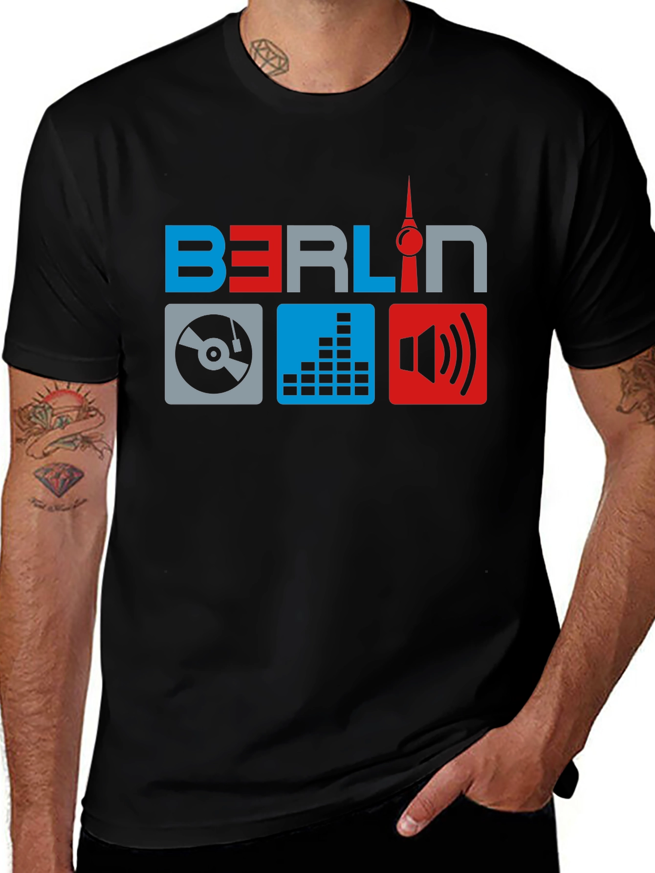 Berlin Music T-Shirt - City Soundscape Tee