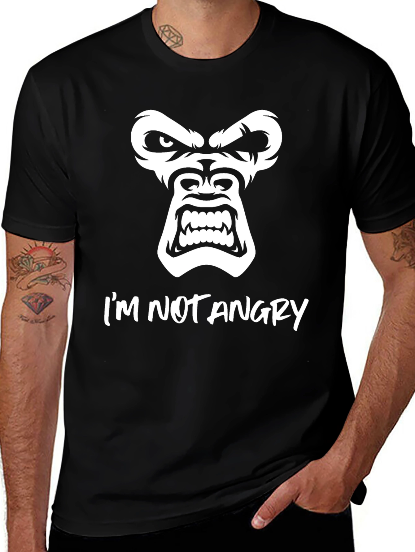 Variant 6 of I'm Not Angry Gorilla Graphic Tee