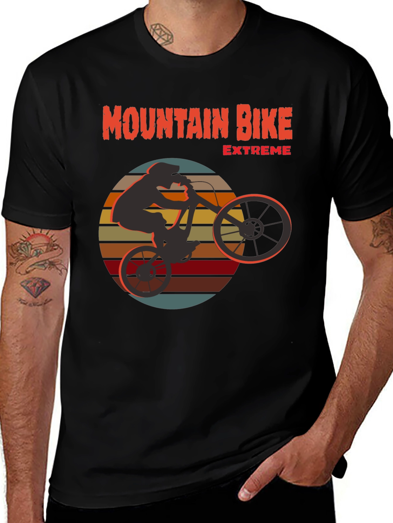Variant 24 of Mountain Bike Extreme Black Graphic Tee