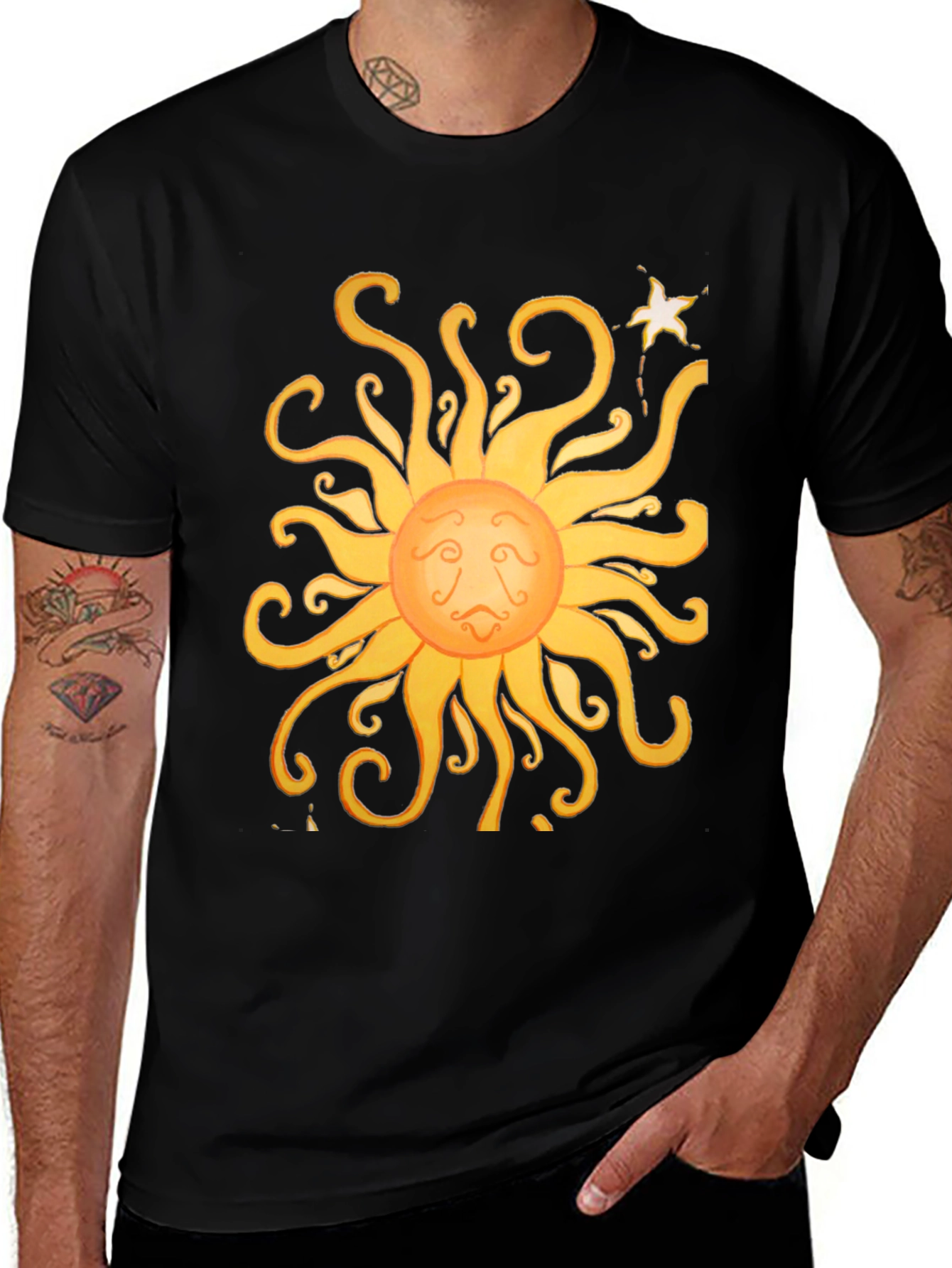 Variant 30 of Mystical Sun Graphic Tee - Short Sleeve