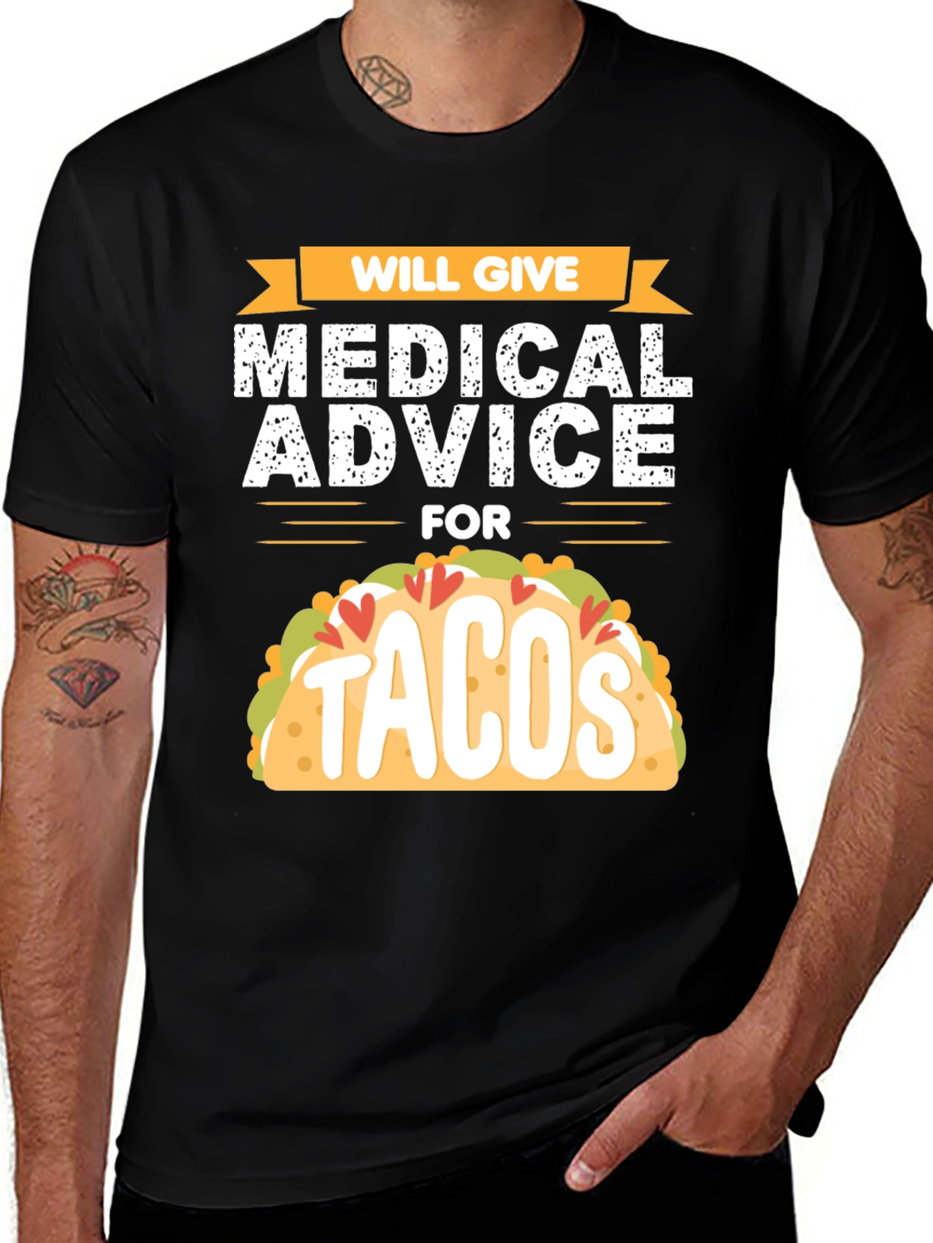 Variant 22 of Medical Advice For Tacos Funny Graphic Tee