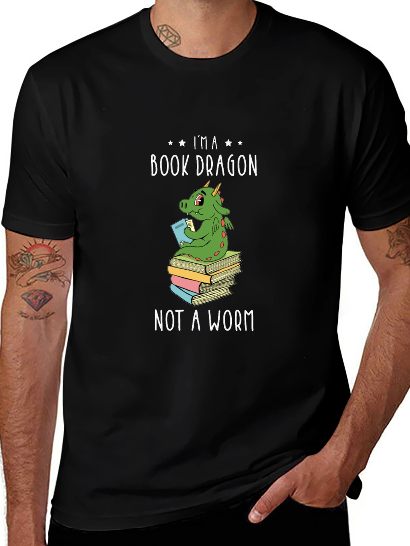 Book Dragon T-Shirt - Funny Reader Tee