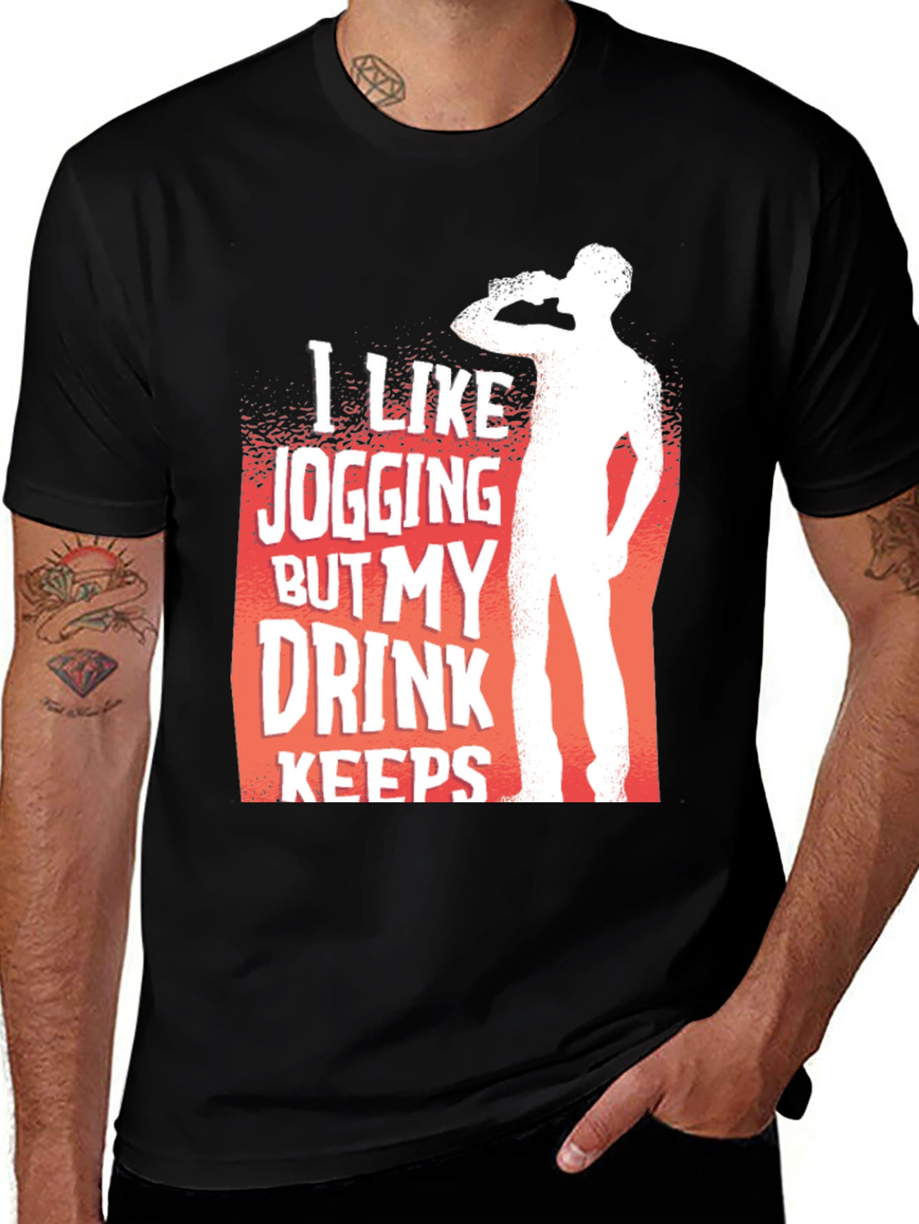 Variant 13 of Jogging Drink T-Shirt - Funny Fitness Apparel