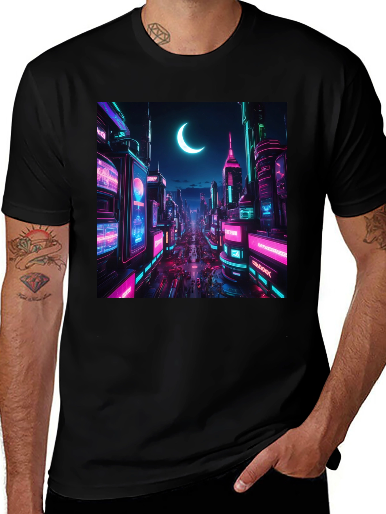 Variant 10 of Cyberpunk City T-Shirt