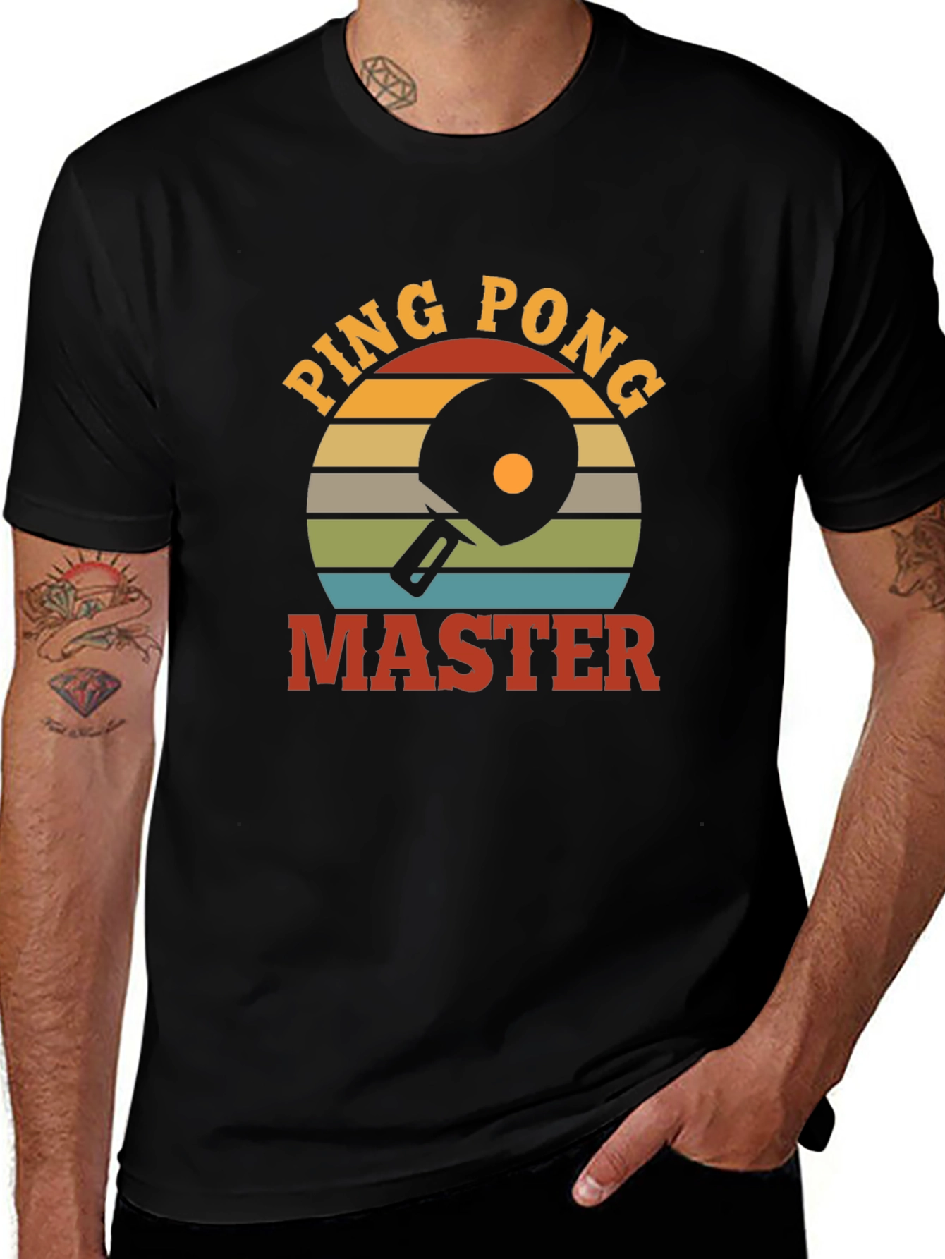 Variant 8 of Ping Pong Master Black T-Shirt