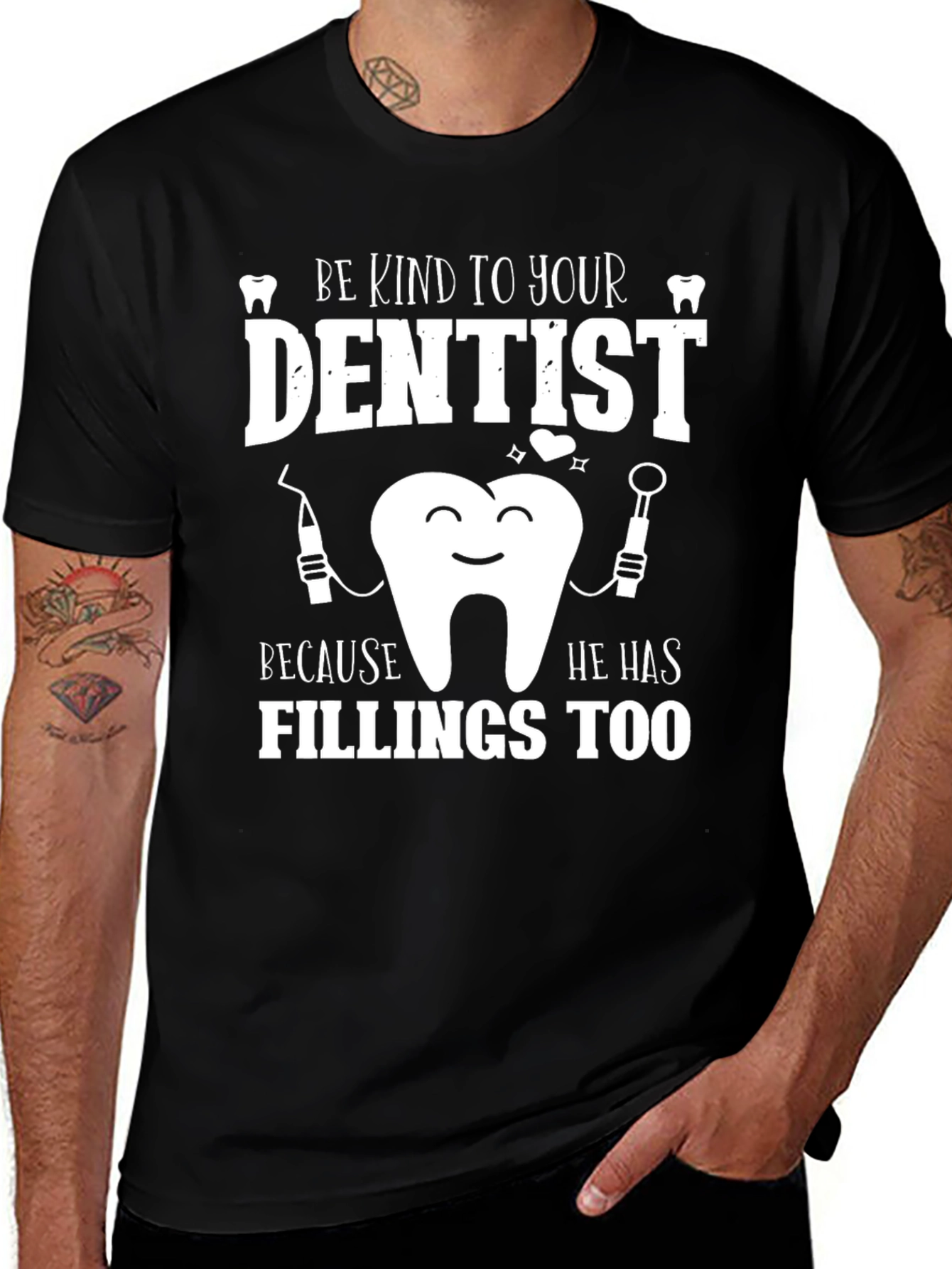 Variant 28 of Dentist Humor Graphic Tee - Be Kind T-Shirt