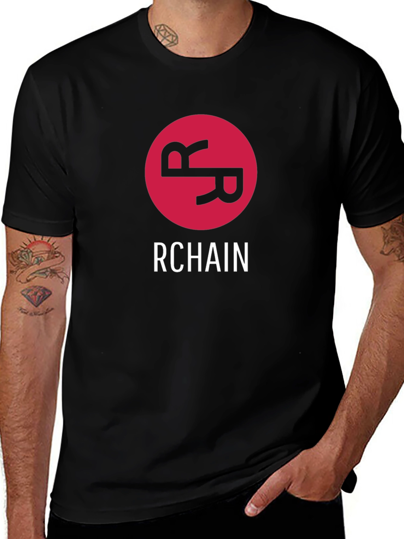 Variant 18 of RChain Logo Black T-Shirt