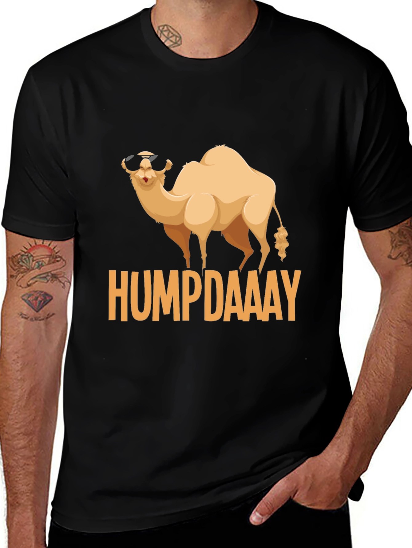 Black Hump Day Camel T-Shirt - Funny Animal Tee main image