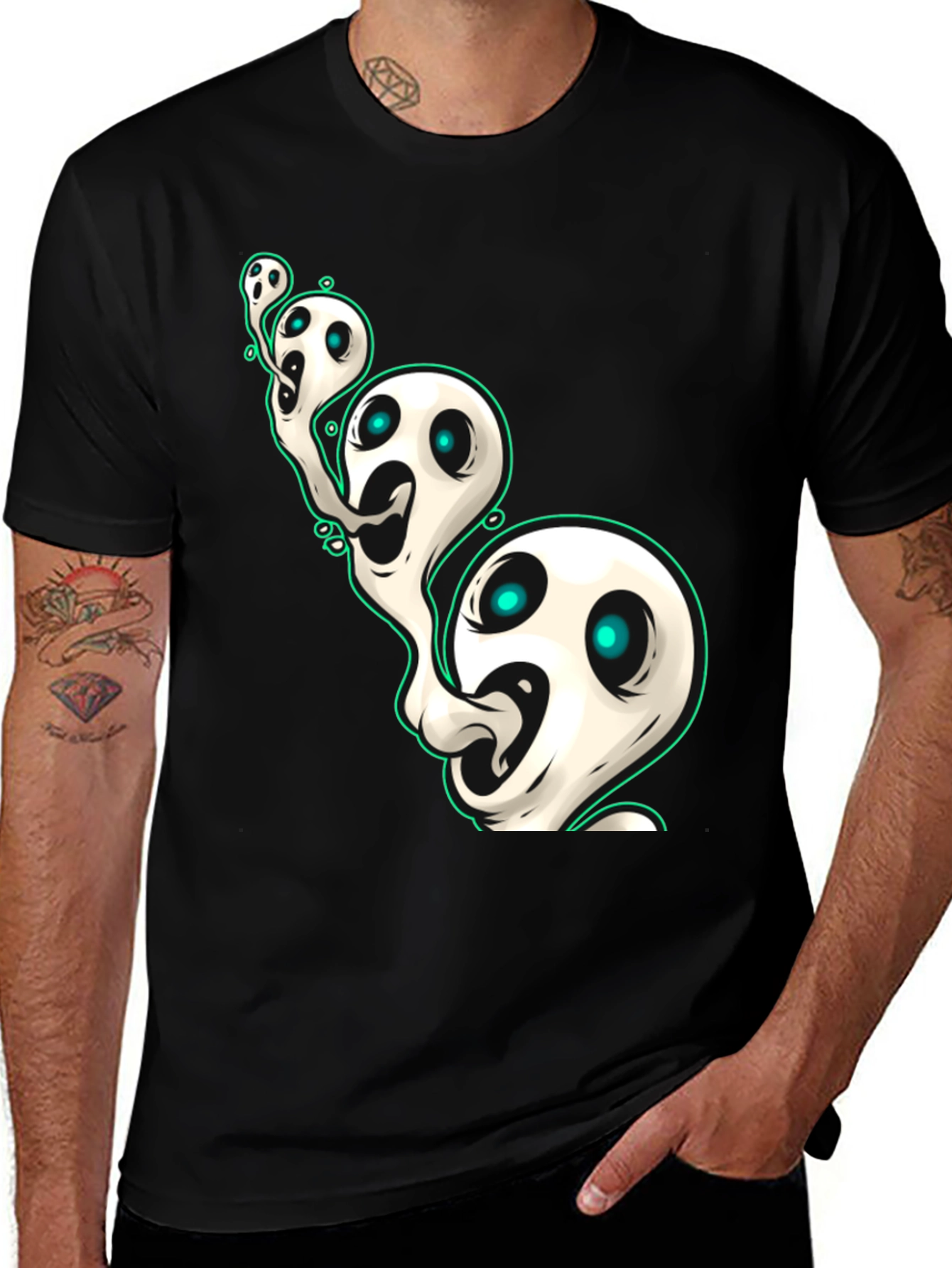 Variant 16 of Ghostly Spirits Graphic Tee - Spooky & Stylish