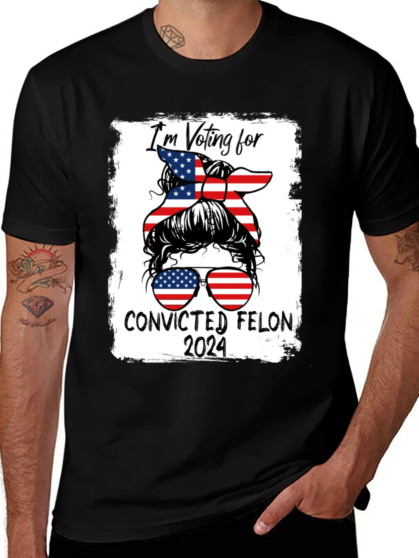 Variant 24 of I'm Voting For Convicted Felon 2024 T-Shirt