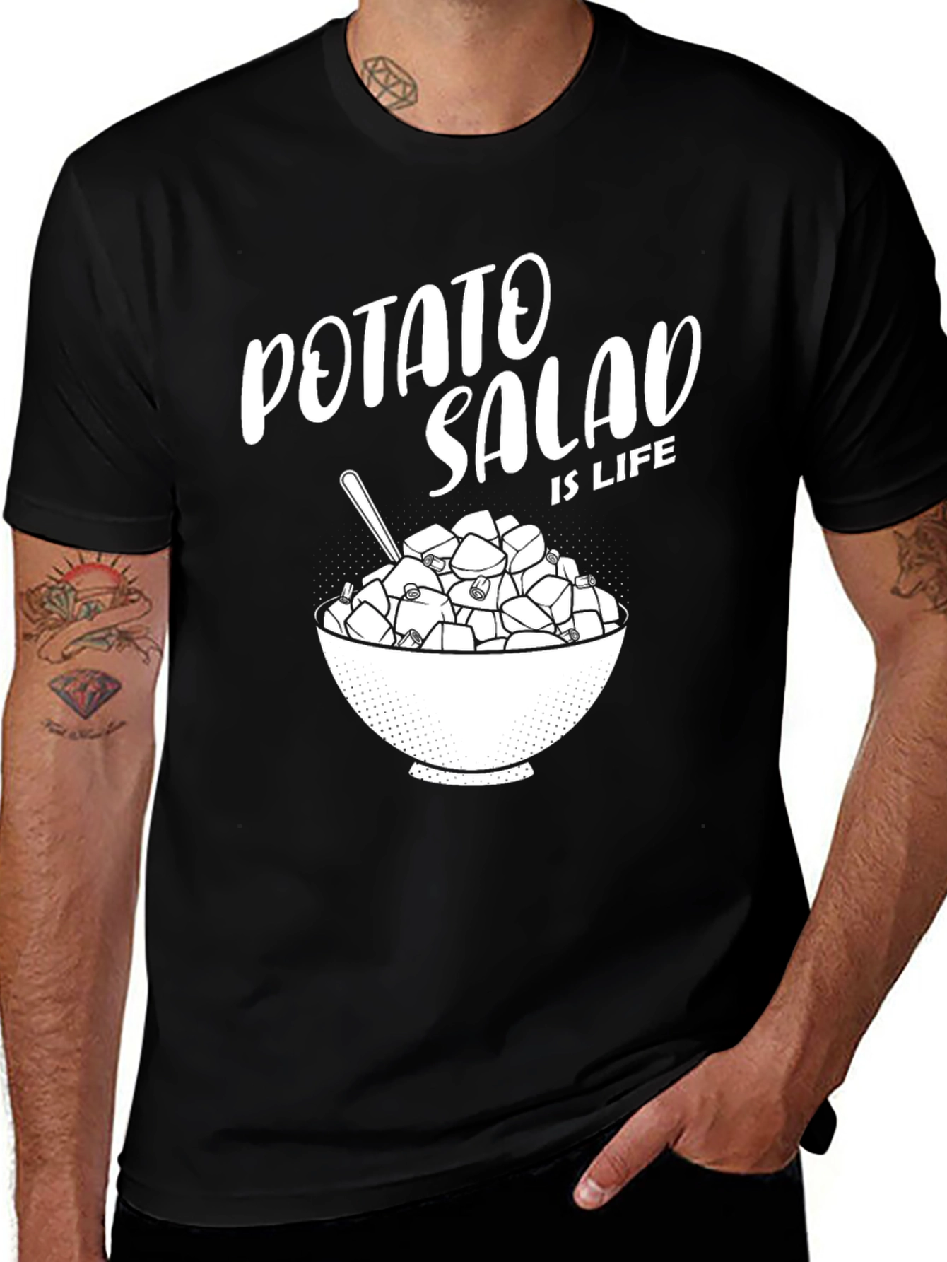 Variant 23 of Potato Salad is Life Graphic Tee - Black