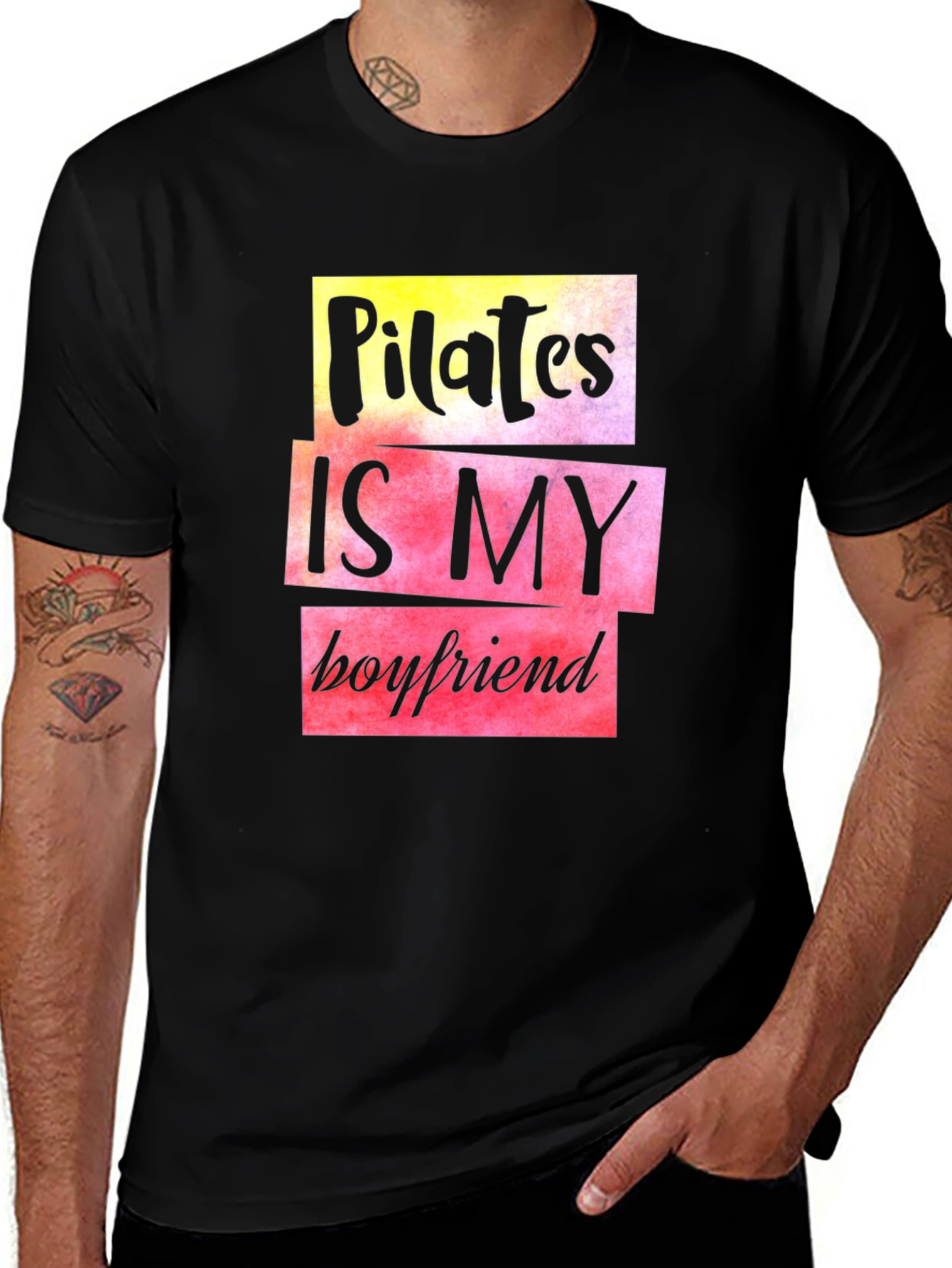 Pilates is My Boyfriend Funny Graphic Tee
