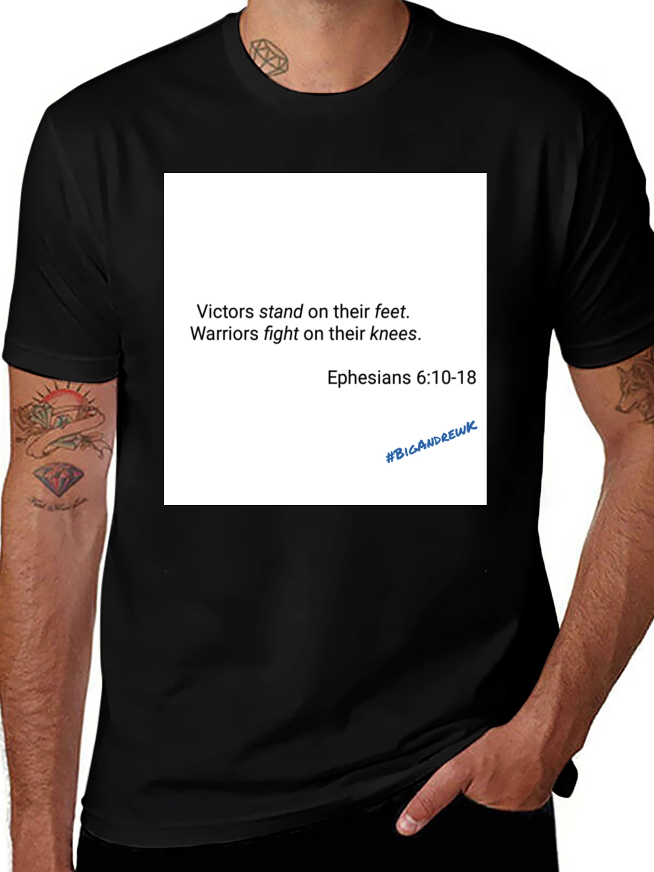 Variant 3 of Victors Stand On Their Feet Black T-Shirt
