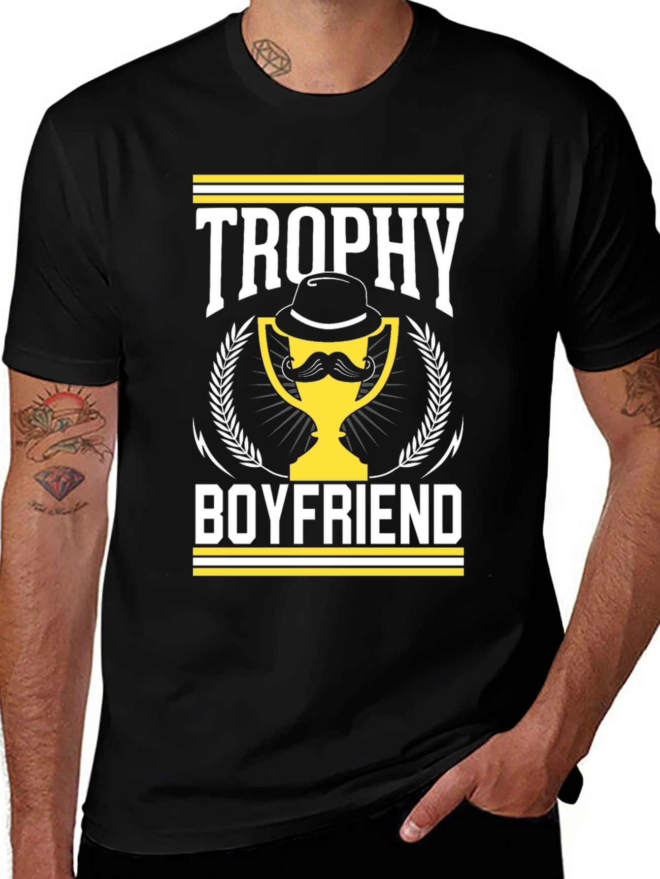 Trophy Boyfriend Graphic Tee - Black