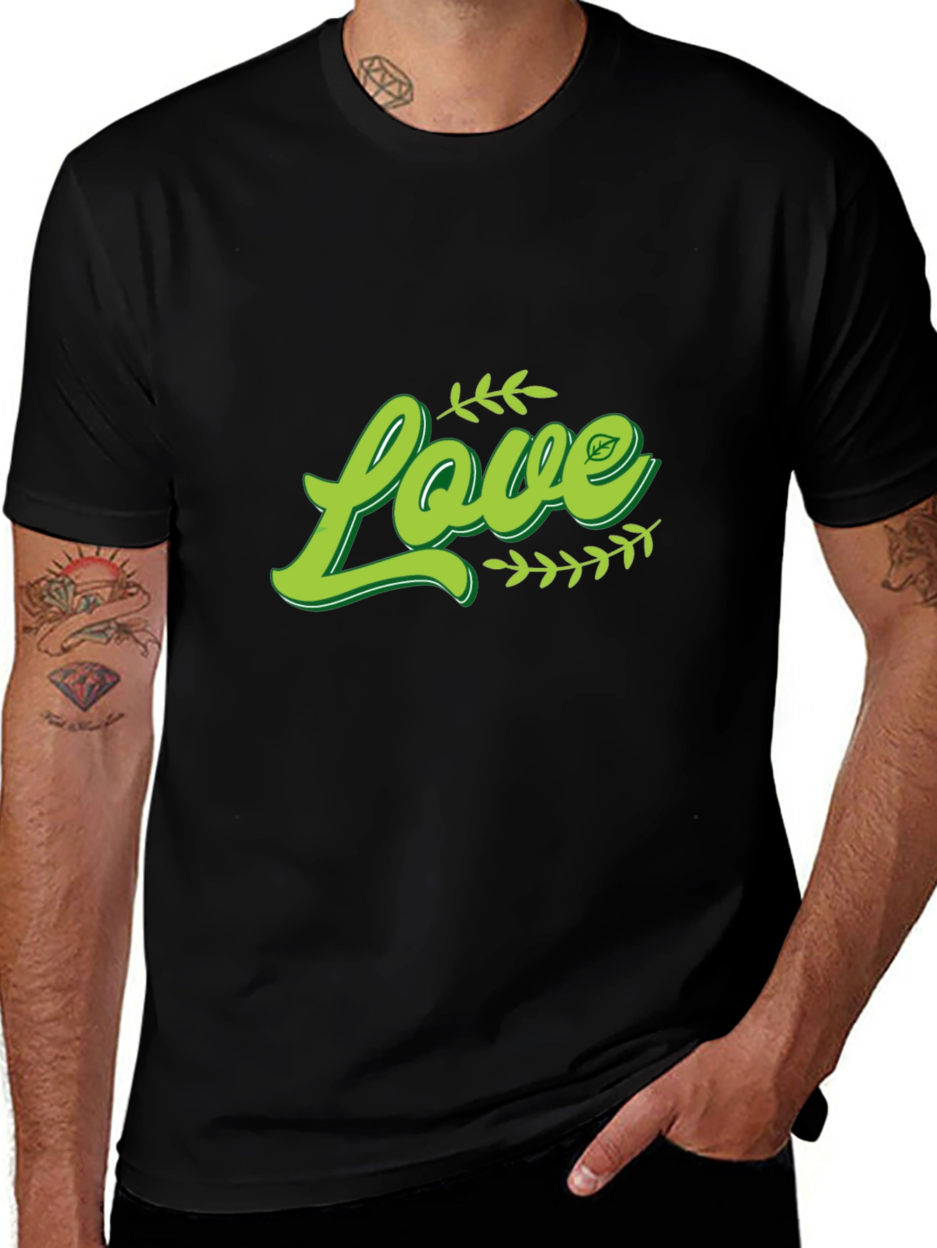 Love Vegan T-Shirt - Green Design