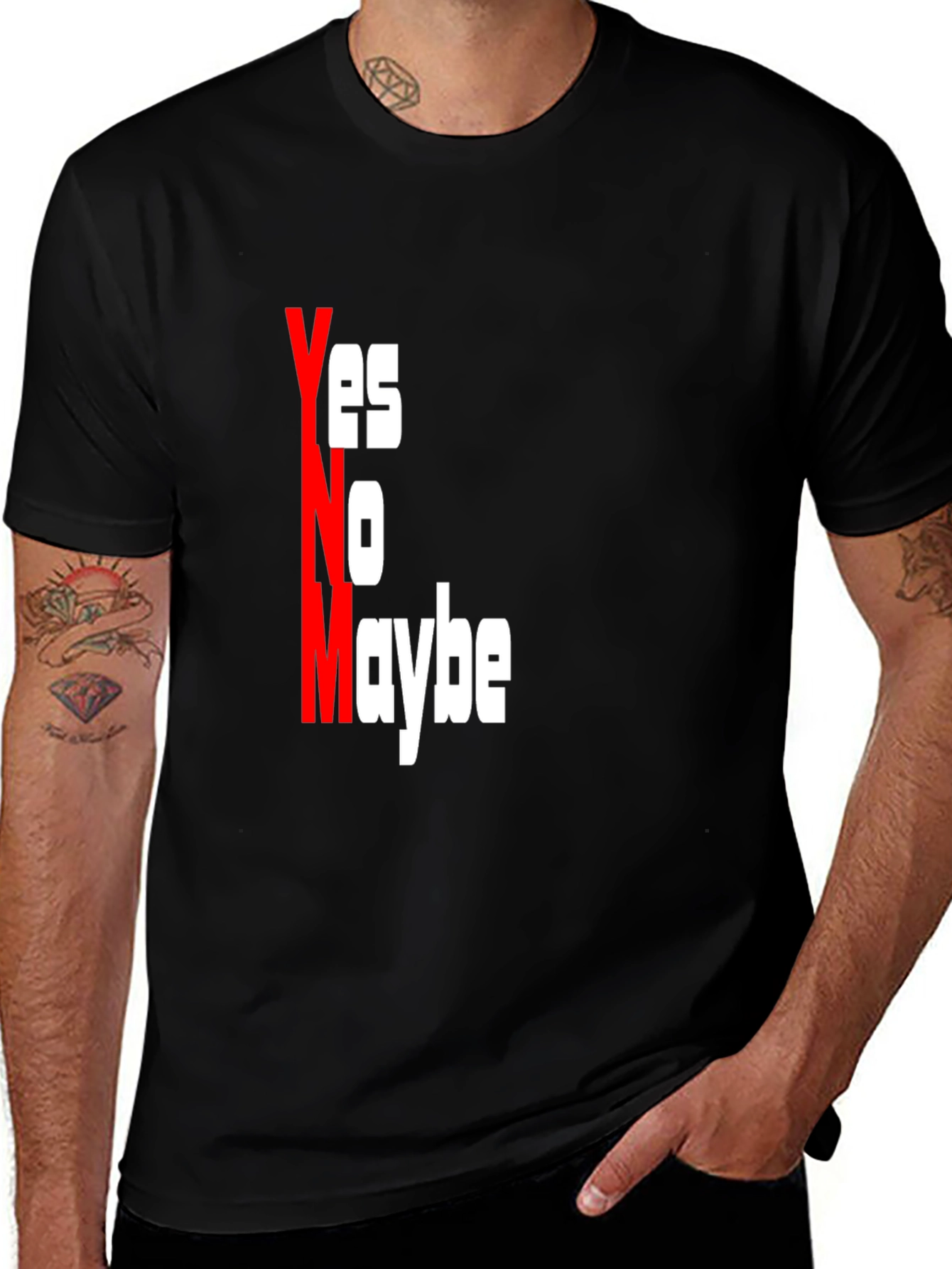 Variant 12 of Yes No Maybe T-Shirt - Funny Sarcastic Tee