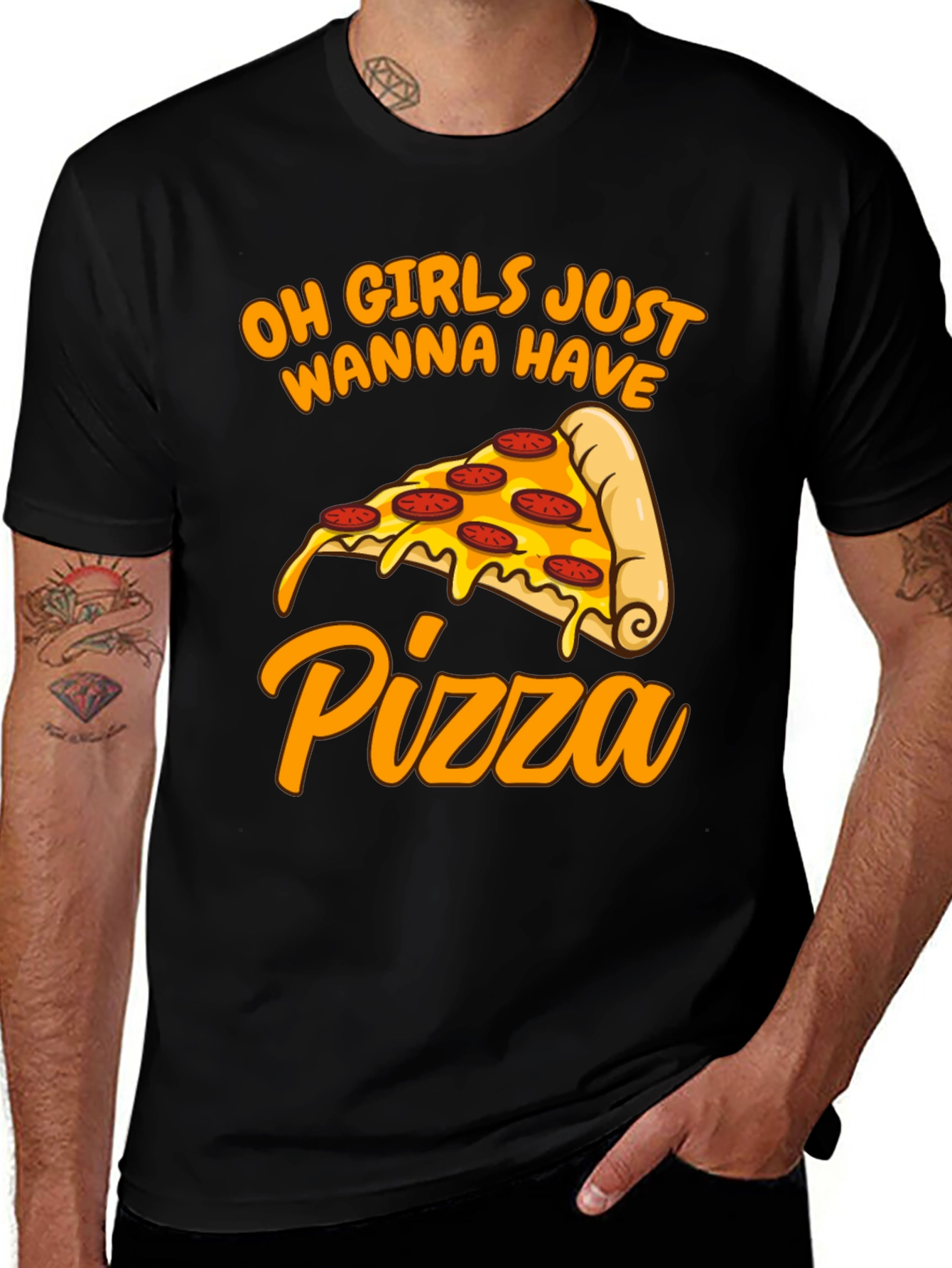 Variant 19 of Oh Girls Just Wanna Have Pizza T-Shirt