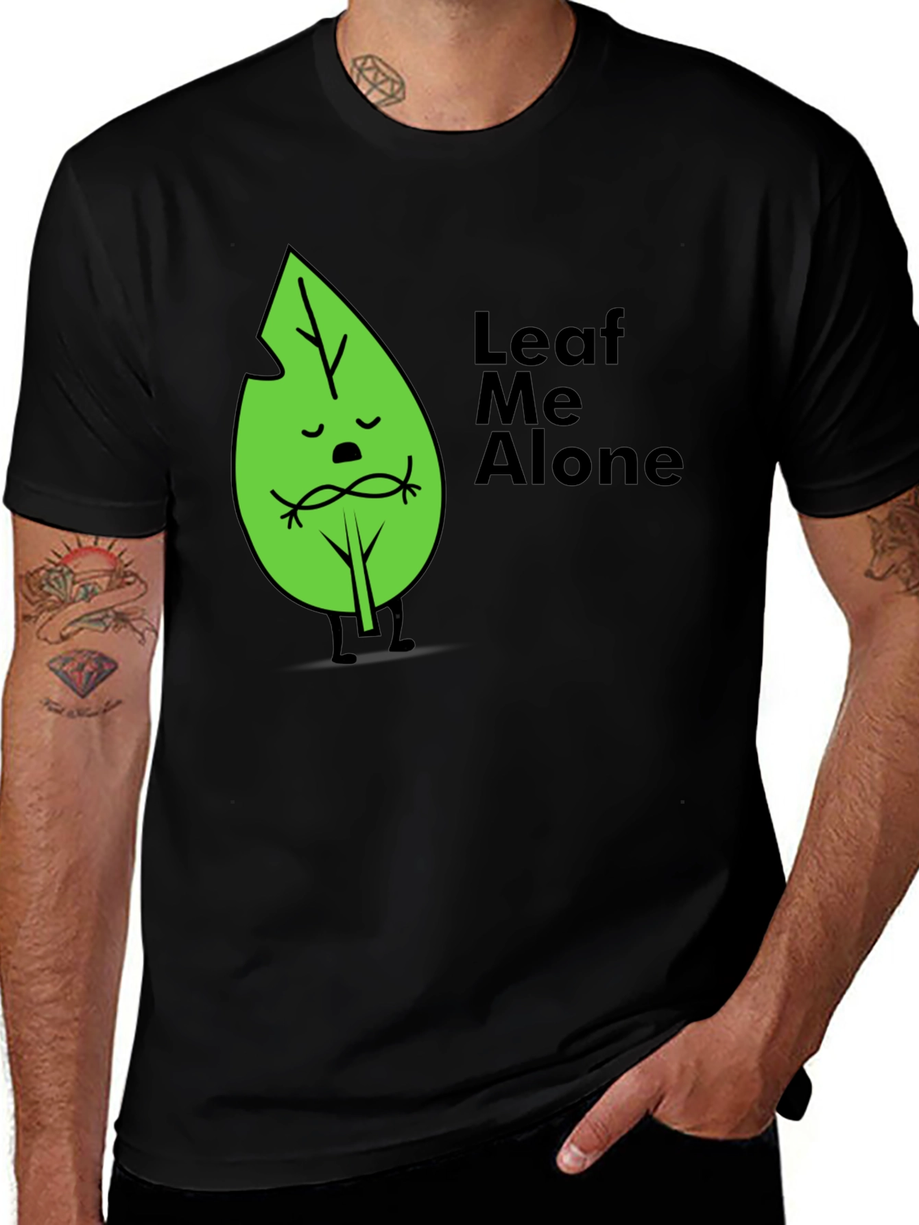 Leaf Me Alone Graphic T-Shirt - Soft Cotton Blend
