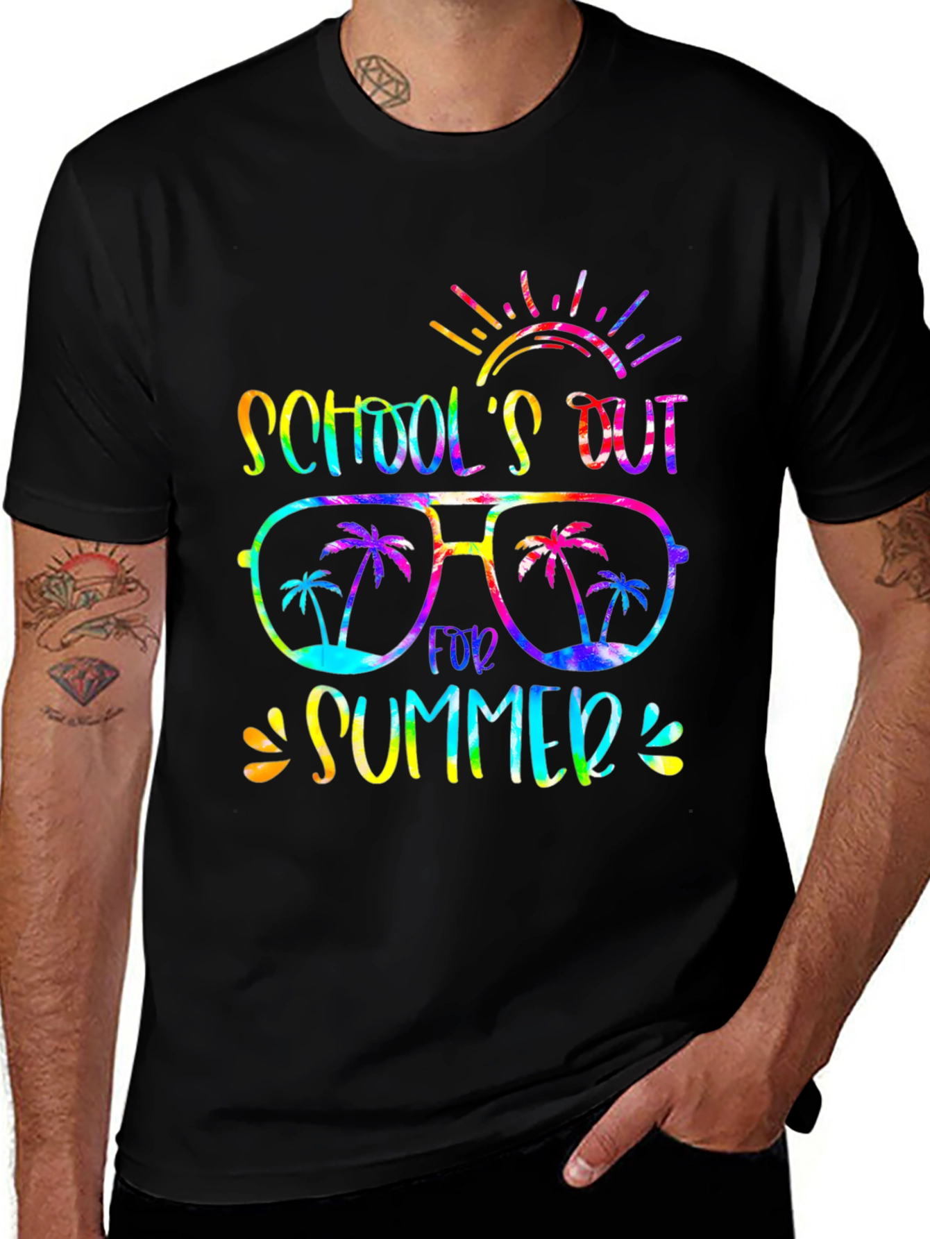Variant 10 of School's Out Summer T-Shirt - Fun Tie-Dye Design