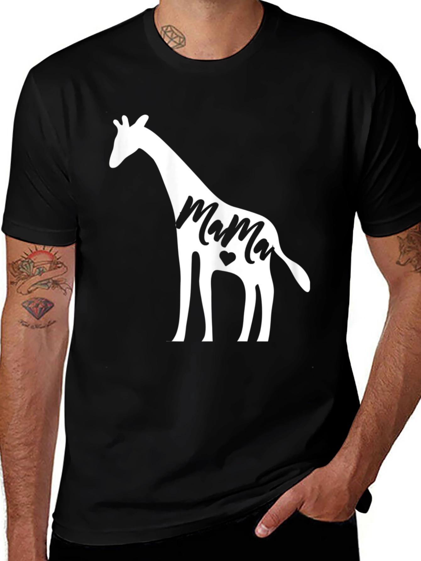 Variant 25 of Mama Giraffe T-Shirt - Cute Giraffe Graphic Tee