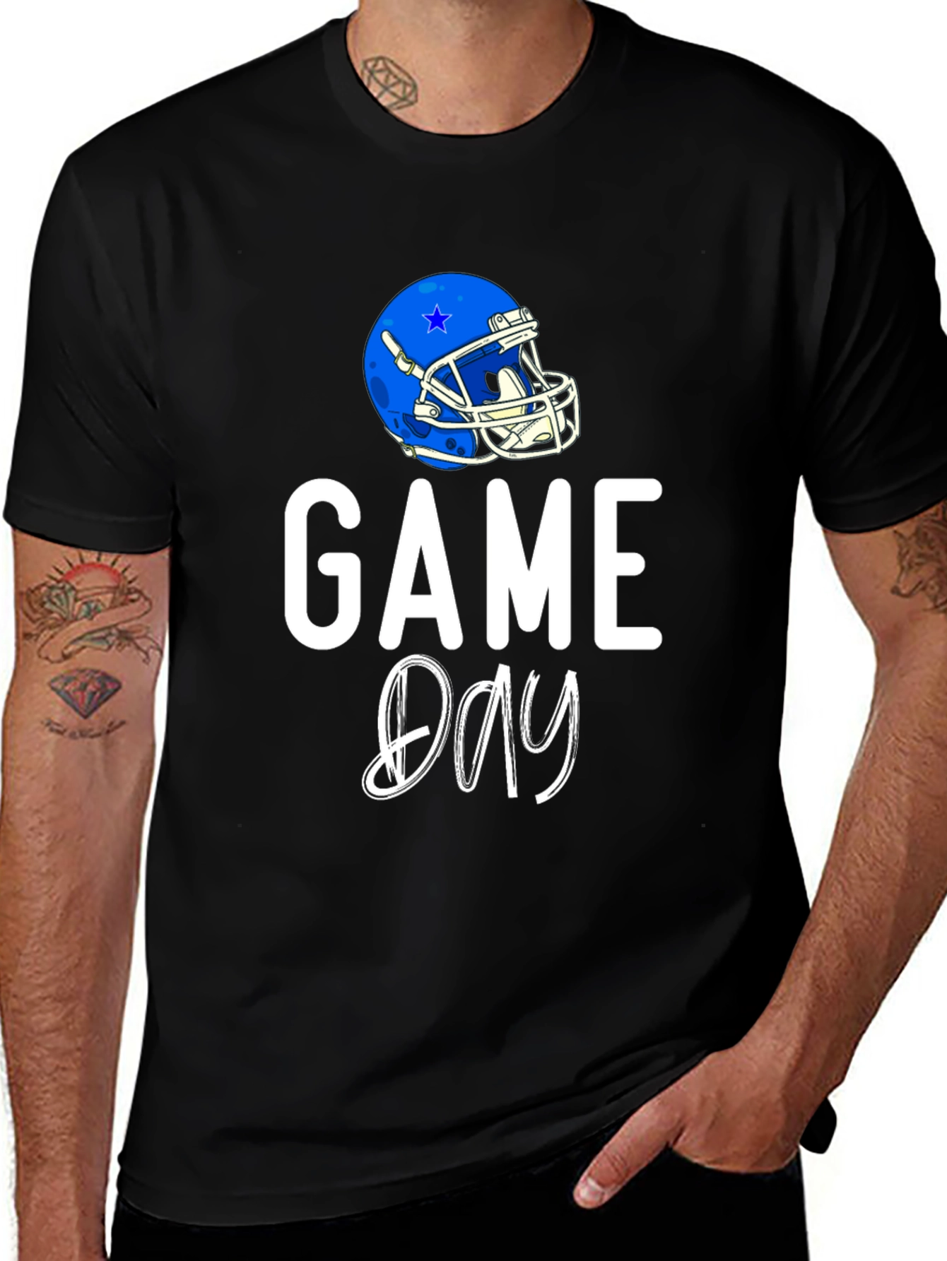 Variant 7 of Game Day Football Helmet Graphic Tee