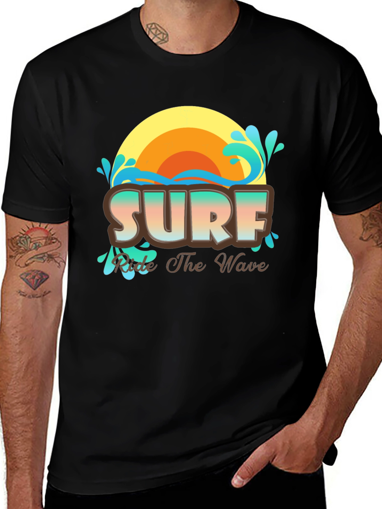 Surf Ride the Wave Graphic Tee