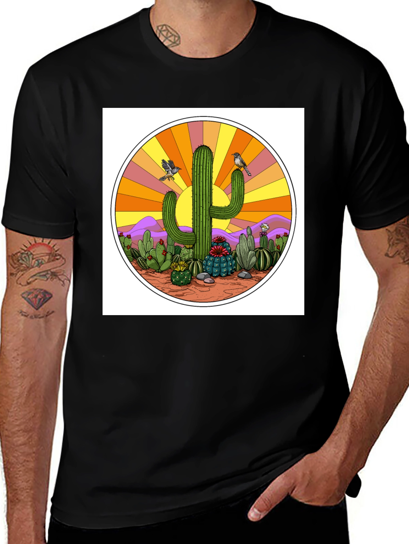 Variant 4 of Cactus Sunset Graphic Tee