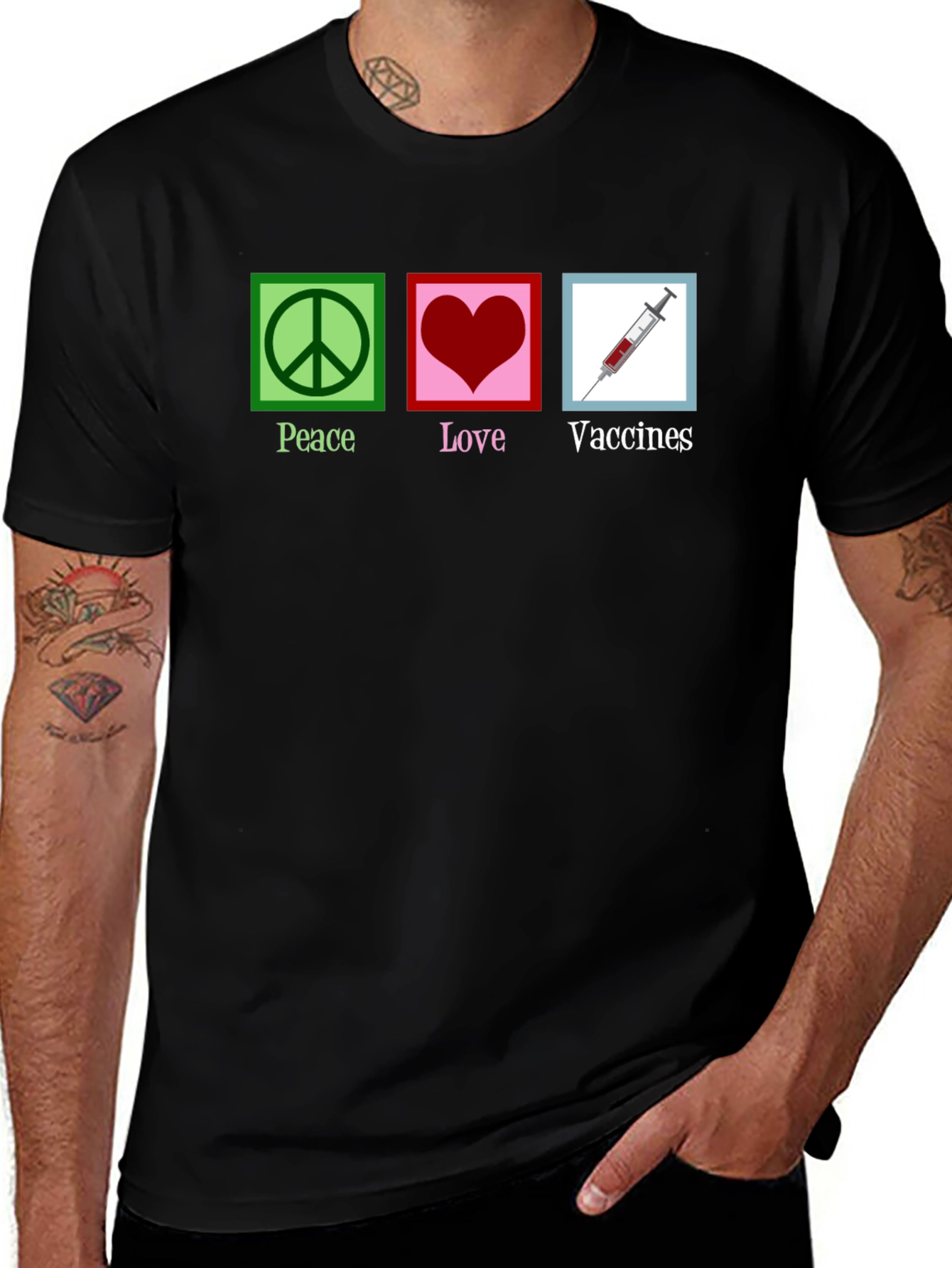 Variant 16 of Peace Love Vaccines T-Shirt