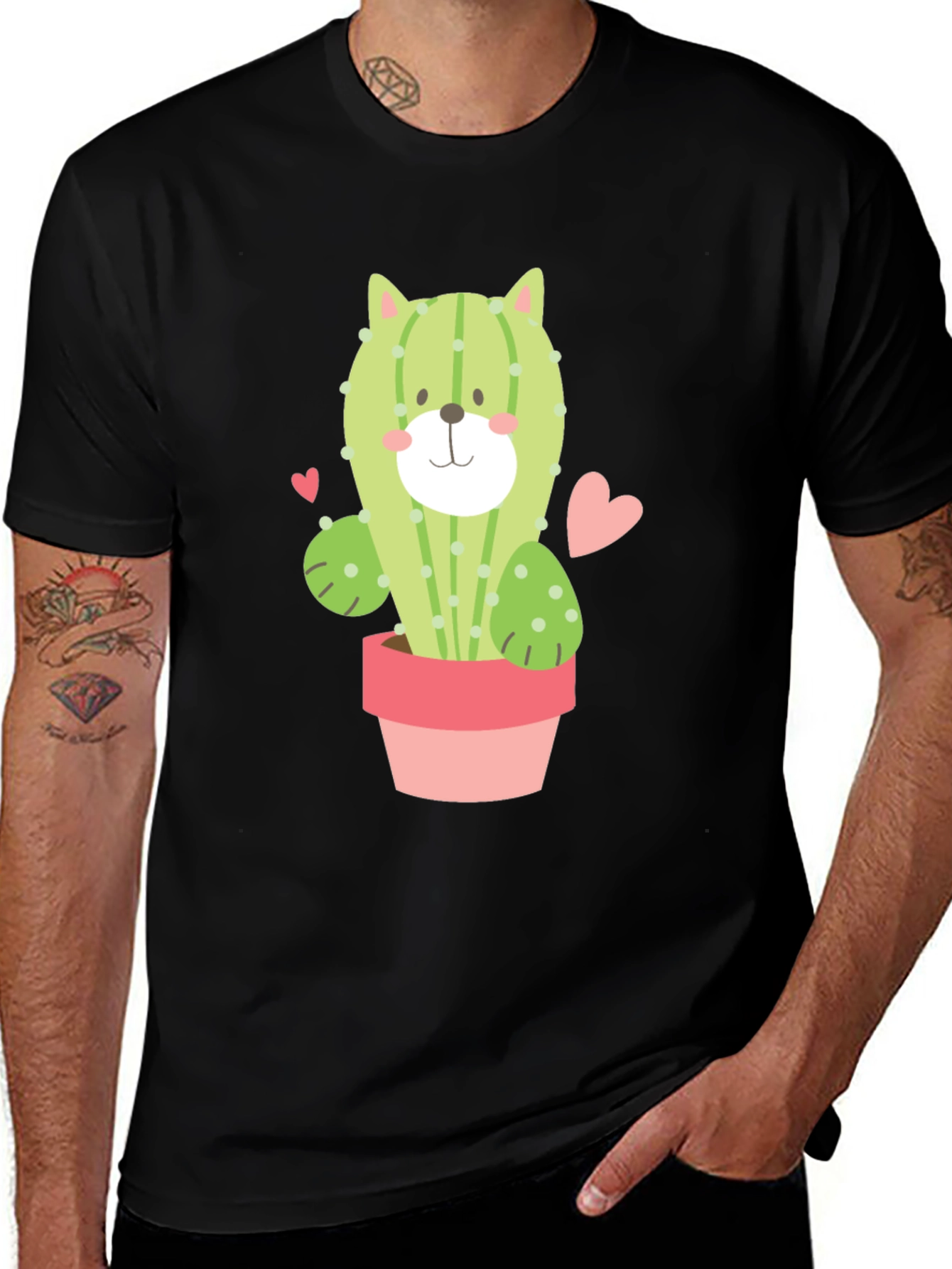 Variant 15 of Cactus Cat T-Shirt - Unique Graphic Tee