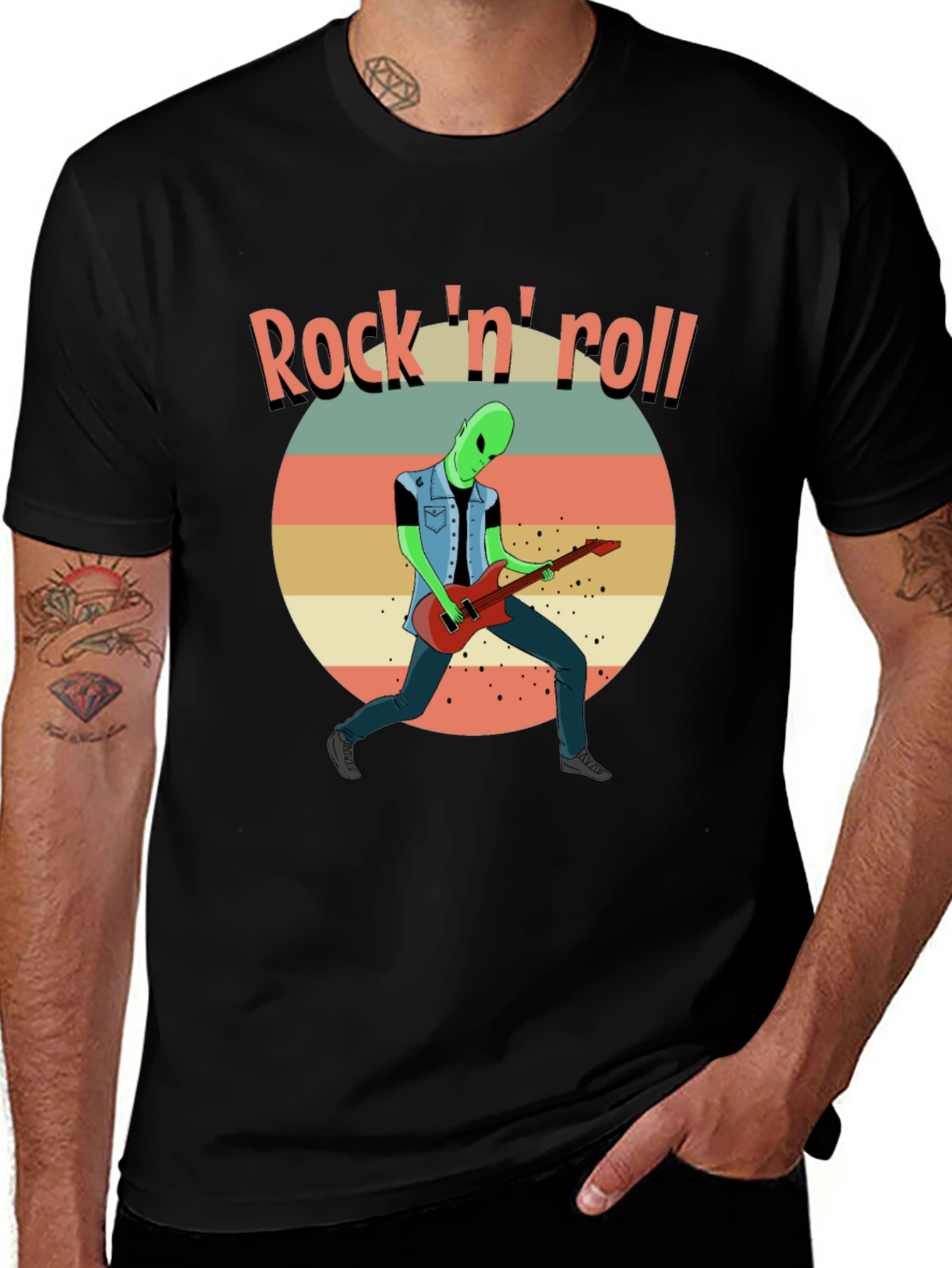 Variant 13 of Rock 'n' Roll Alien Graphic Tee