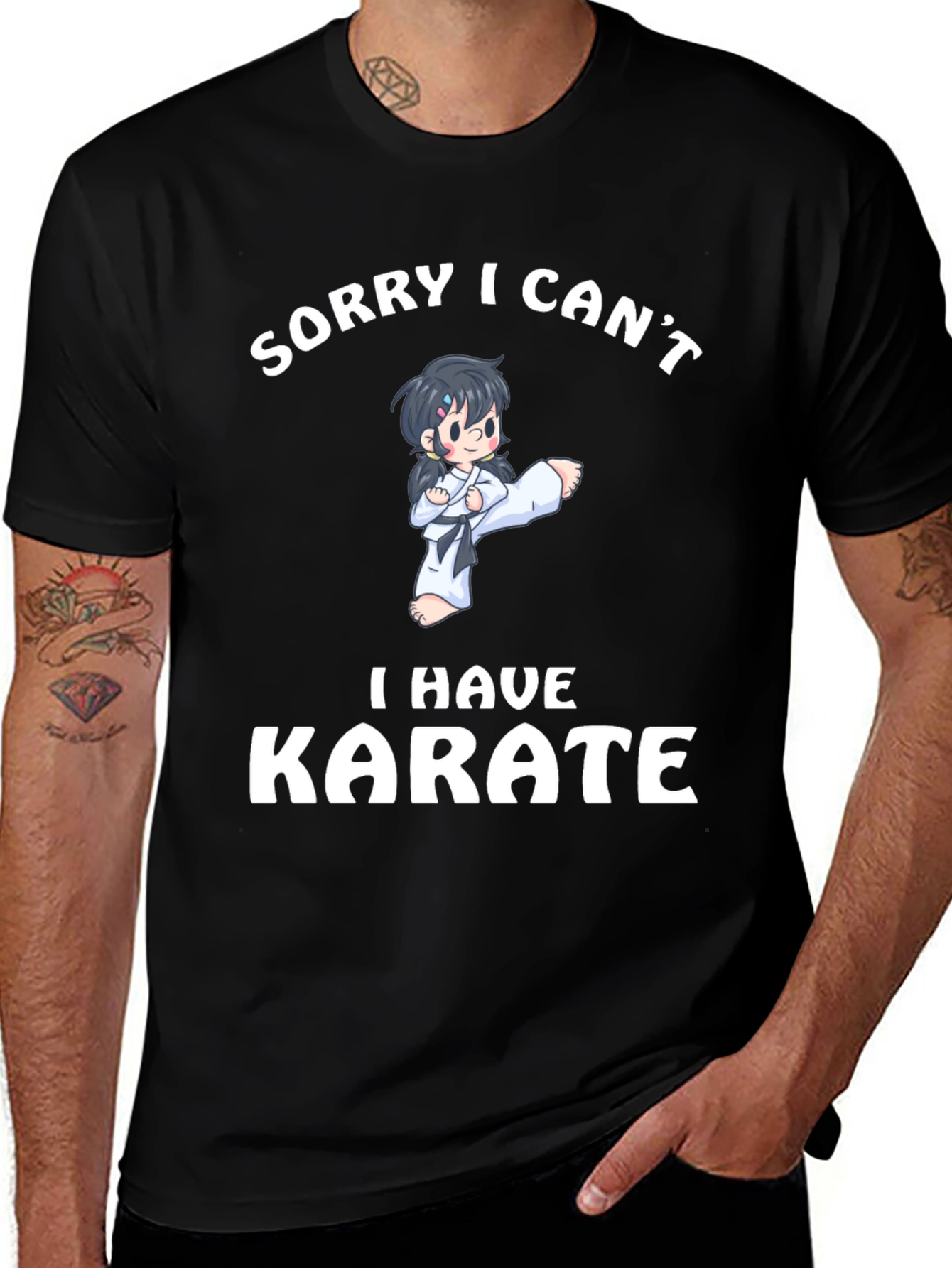 Variant 7 of Funny Karate T-Shirt - Sorry I Can't