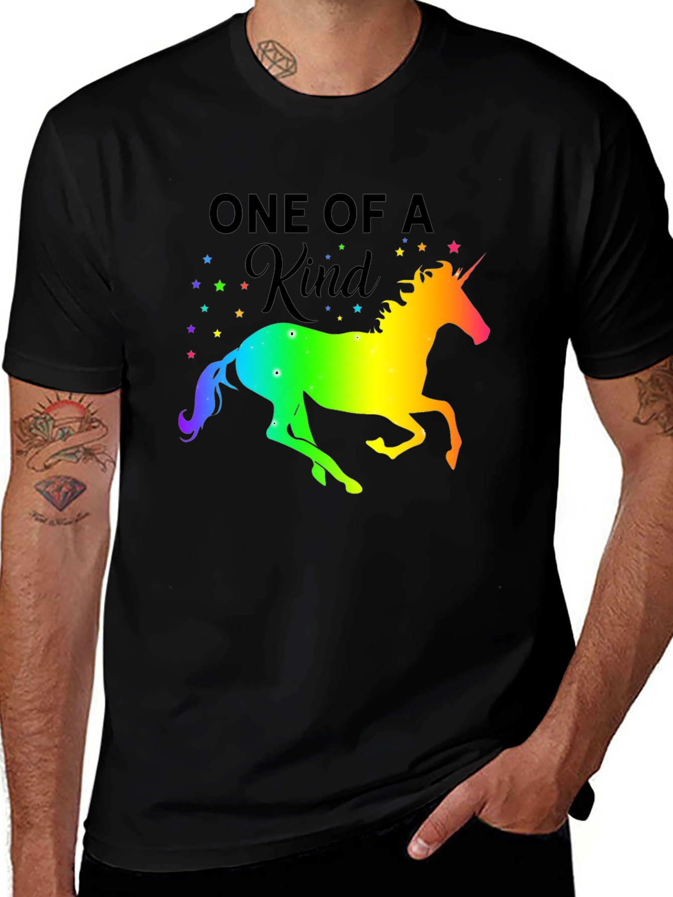 Variant 29 of One of a Kind Rainbow Unicorn Graphic T-Shirt