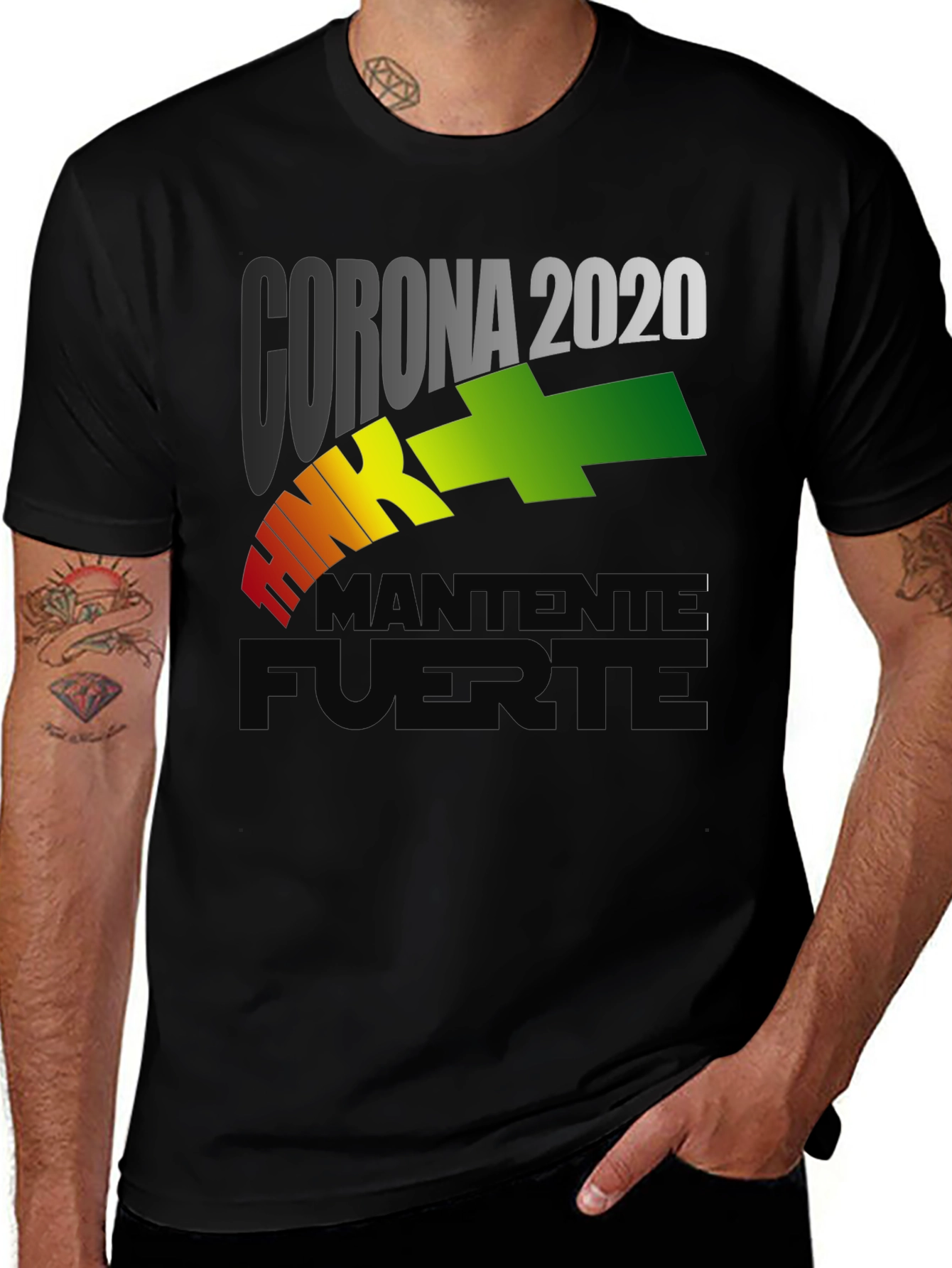 Variant 19 of Corona 2020 Stay Strong Graphic T-Shirt
