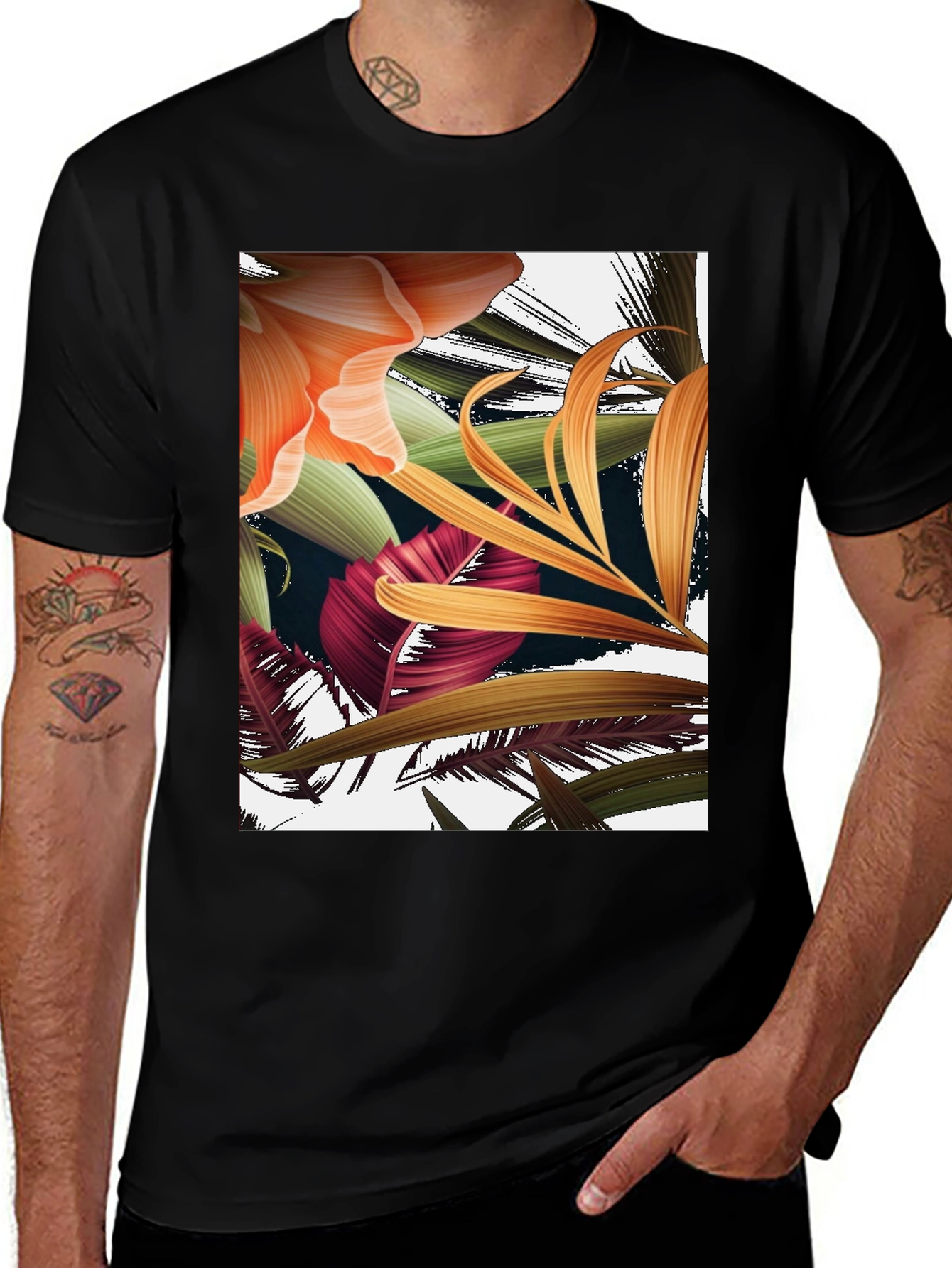 Variant 20 of Tropical Floral Graphic T-Shirt