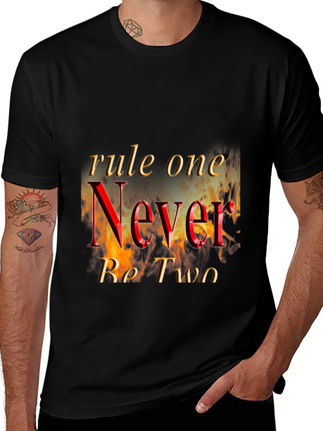 Variant 23 of Rule One Never Be Two Graphic Tee - Black