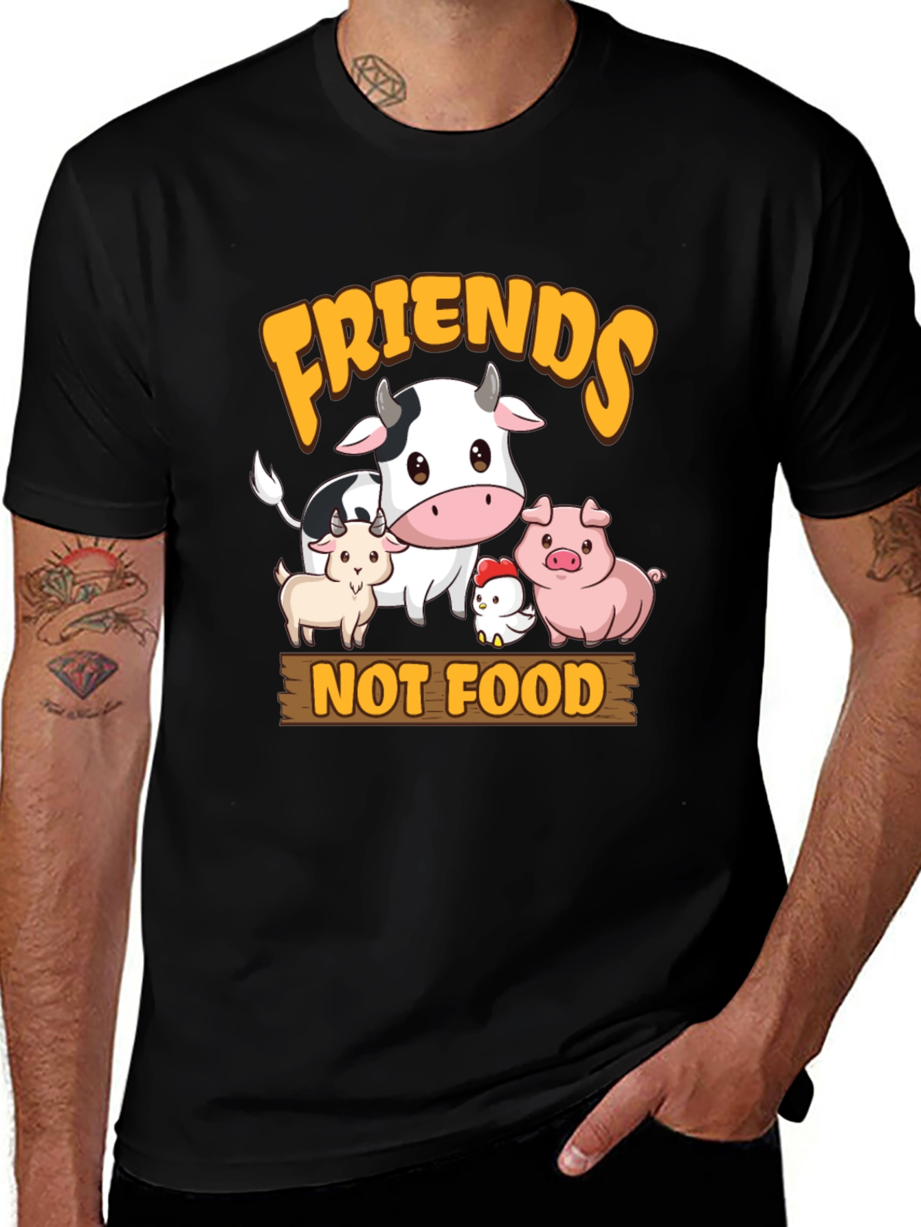 Variant 17 of Friends Not Food Graphic Tee - Vegan T-Shirt