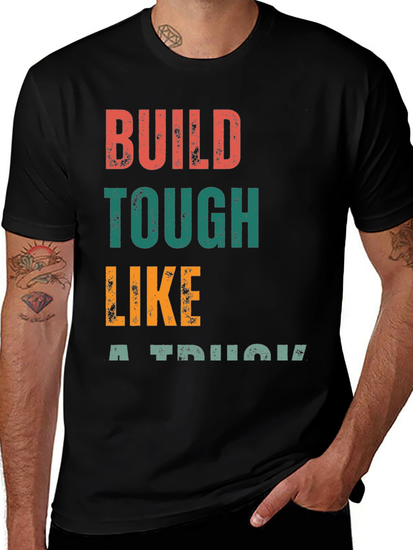 Variant 3 of Build Tough Like A Truck Graphic Tee