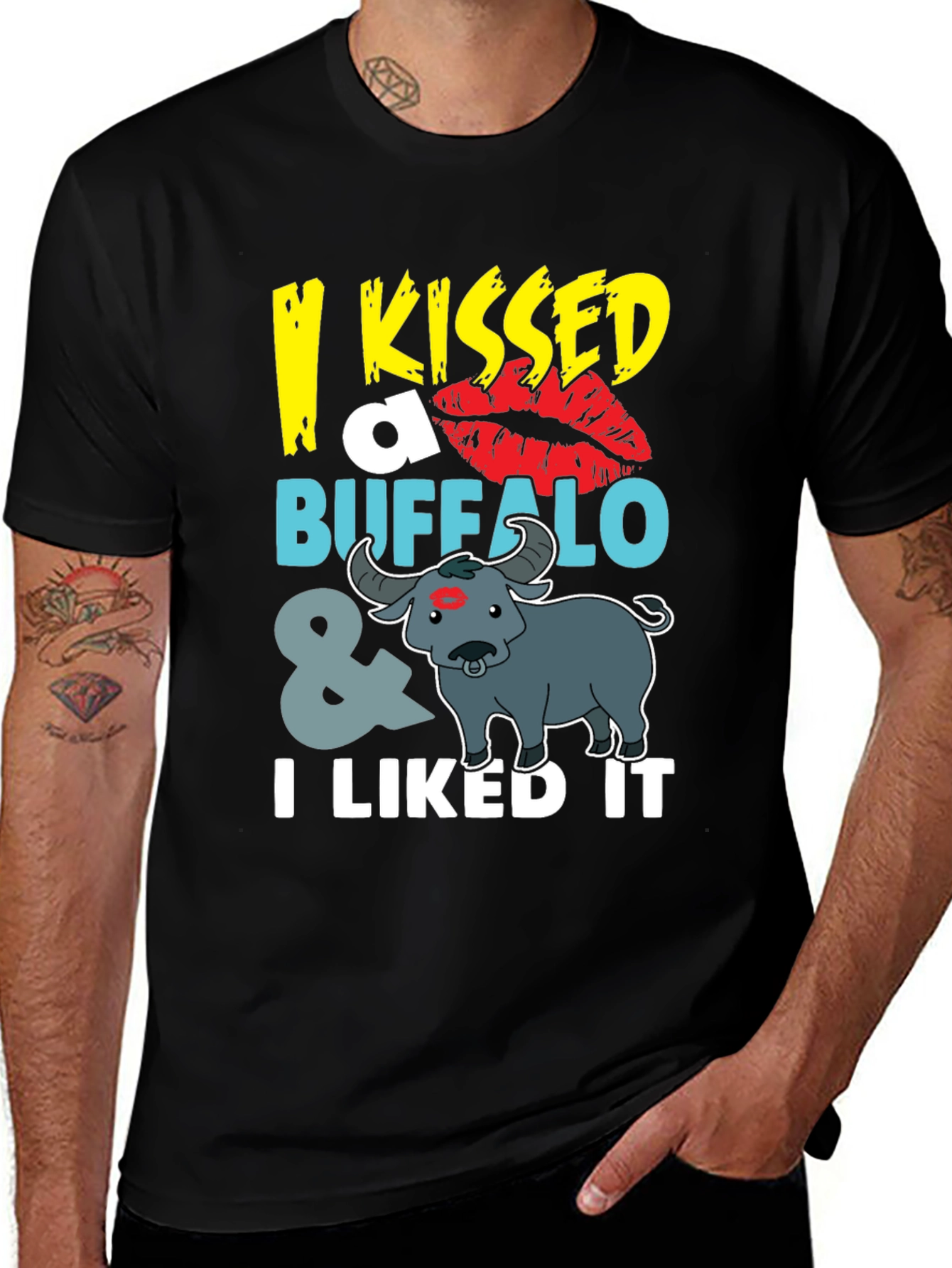 Variant 15 of Funny I Kissed a Buffalo T-Shirt
