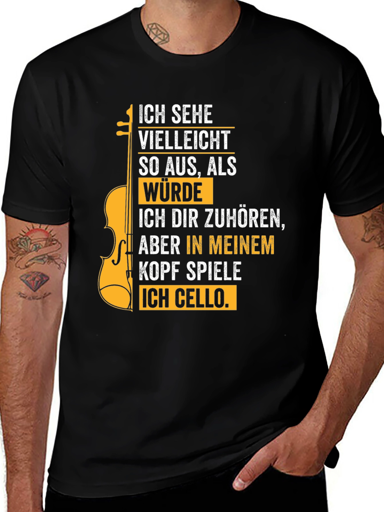 Variant 10 of Ich Cello T-Shirt - Funny Musician Tee