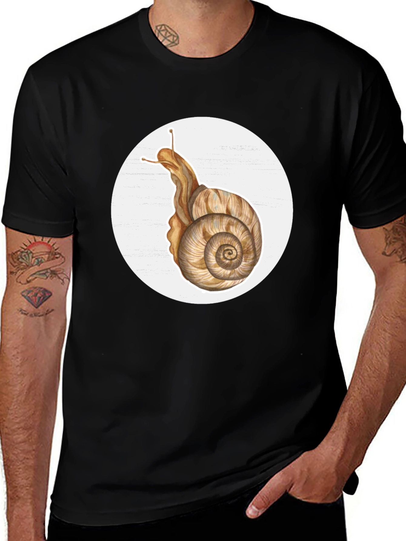 Variant 29 of Snail Graphic Tee - Unique Nature Design