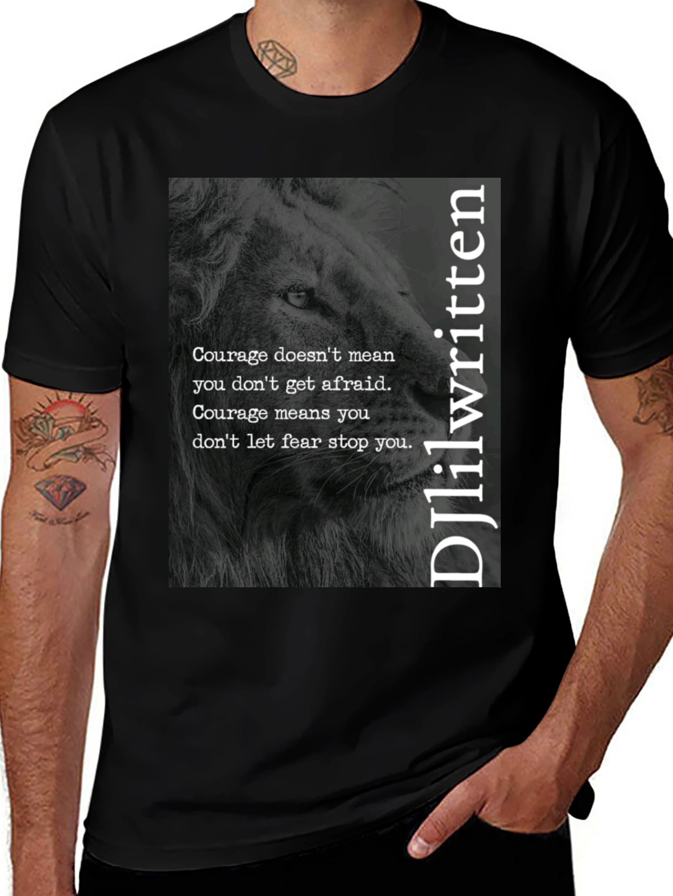 Variant 12 of Courage Lion Black T-Shirt 