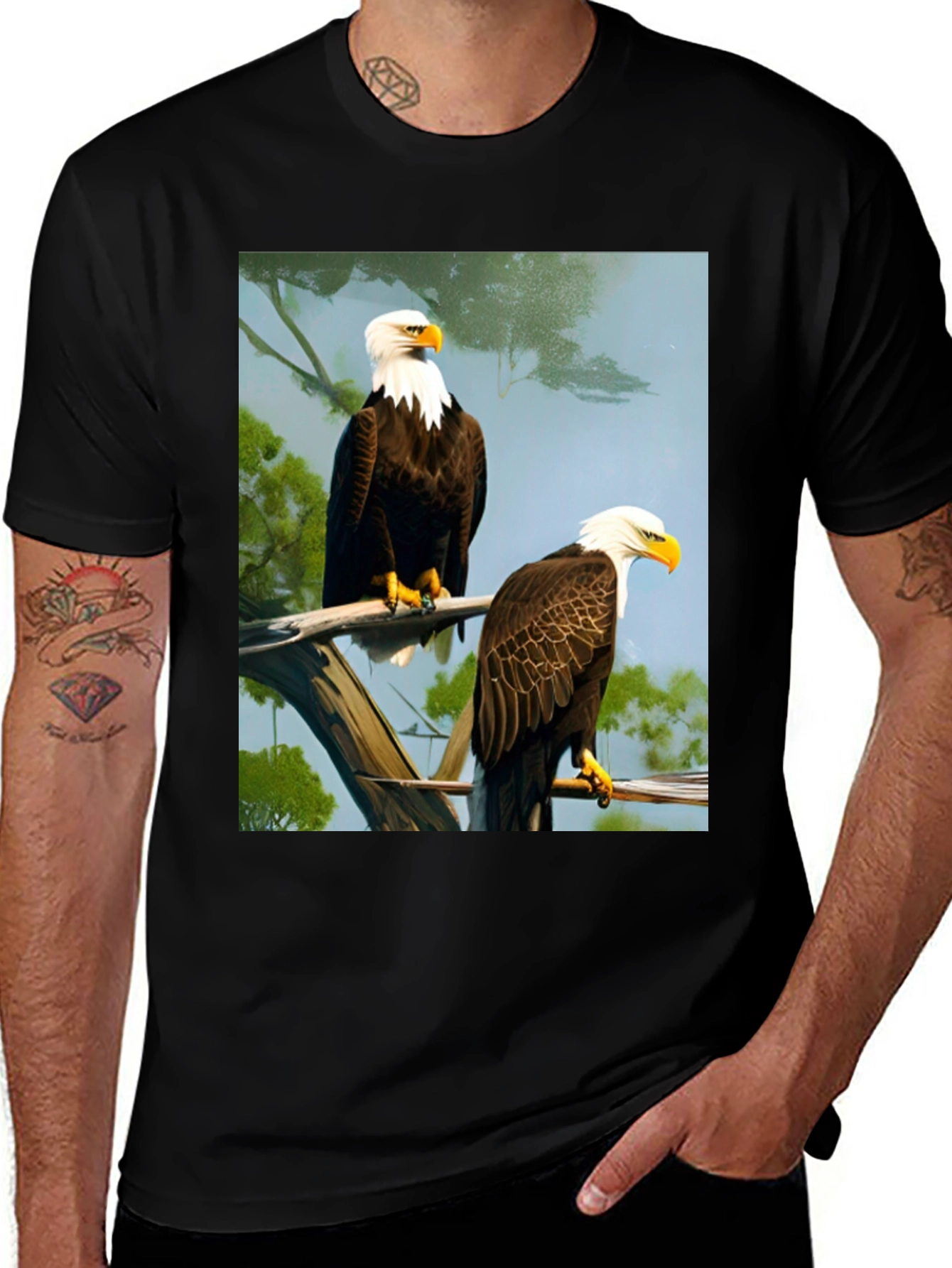 Variant 17 of Bald Eagle Graphic Tee - Patriotic Style