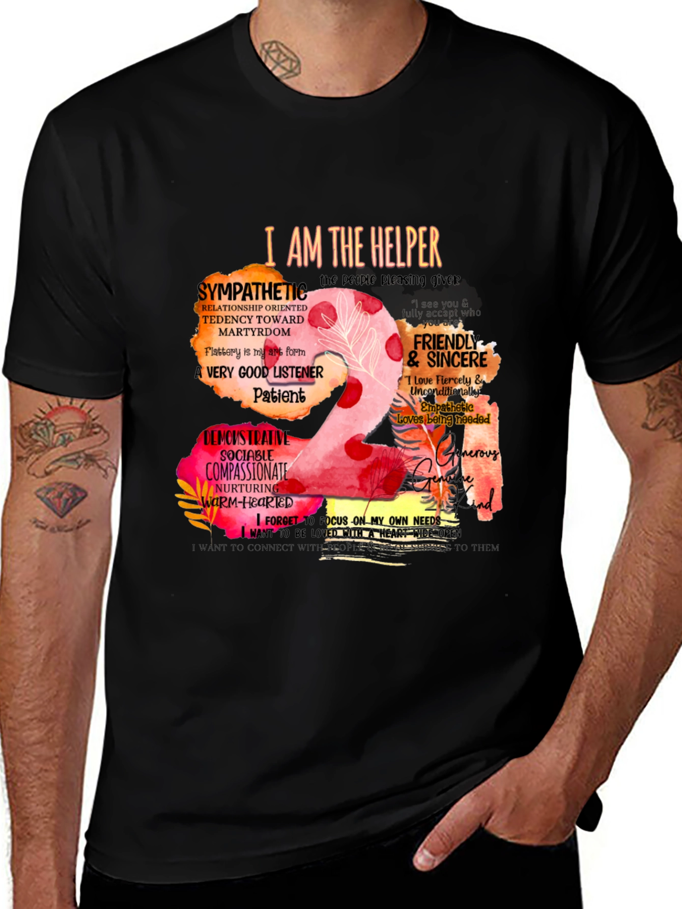 I am the Helper Graphic Tee - Compassion, Empathy, & Sincerity