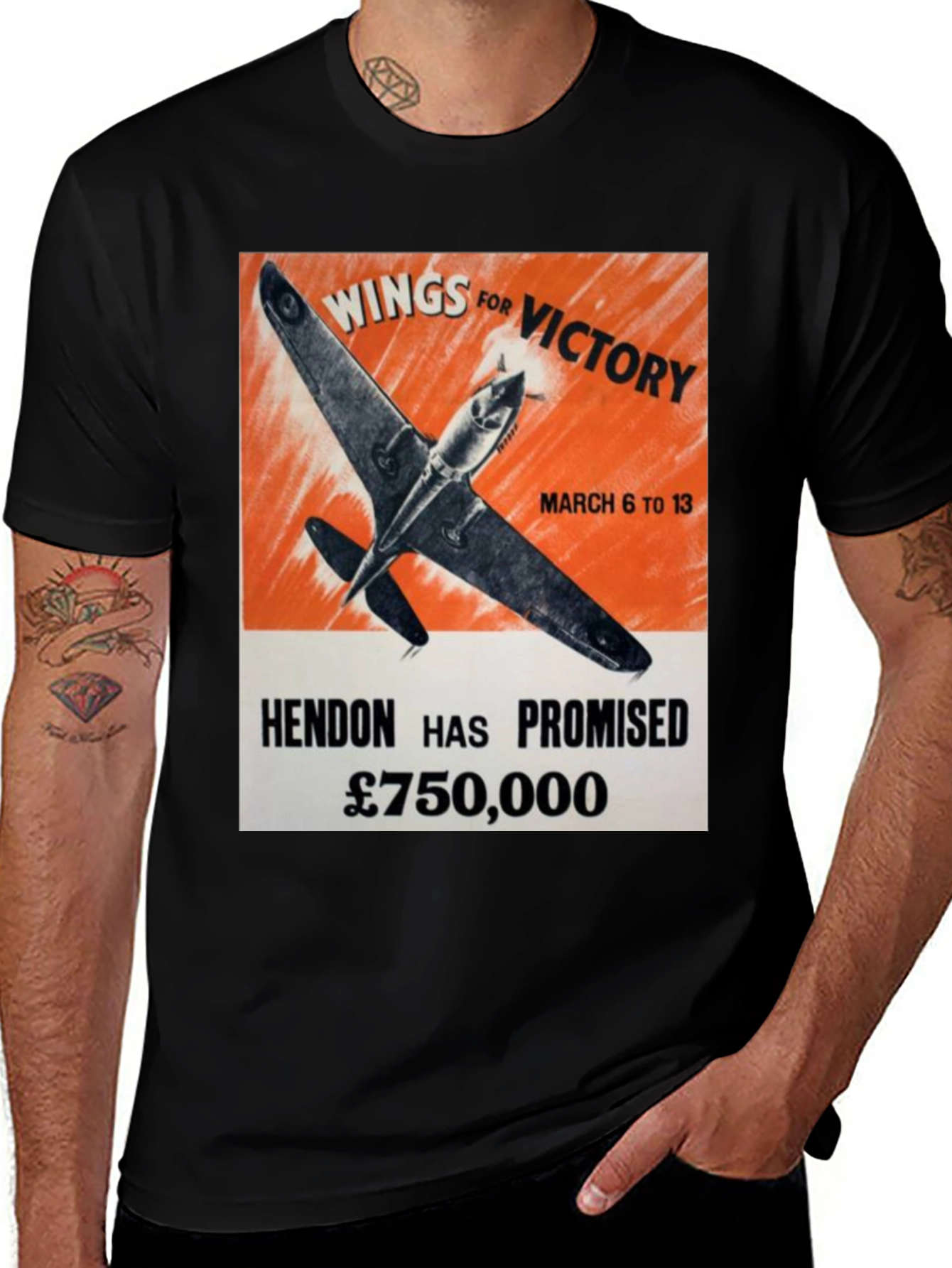 Variant 7 of Vintage Wings for Victory T-Shirt