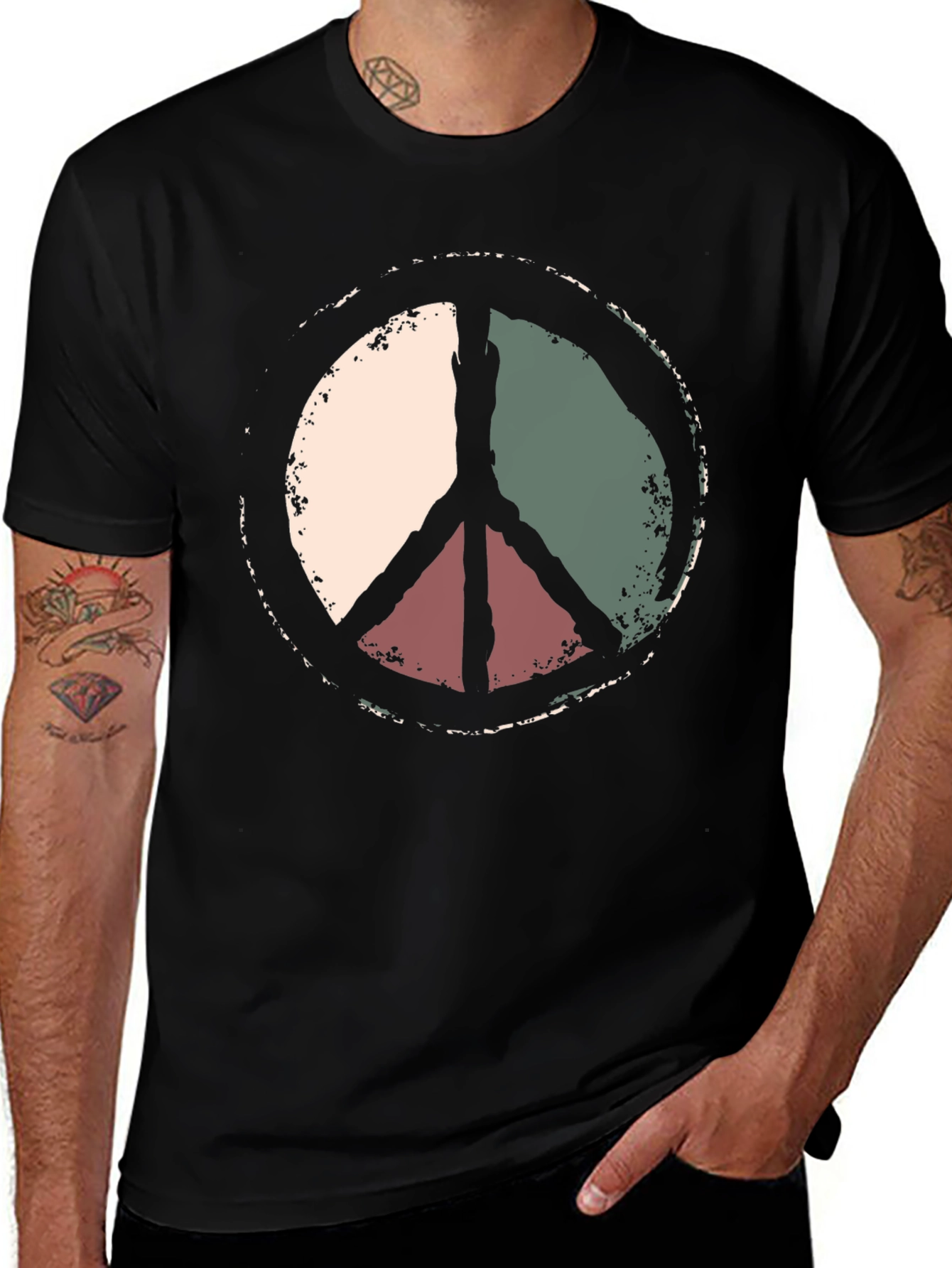 Variant 21 of Vintage Peace Sign Graphic T-Shirt